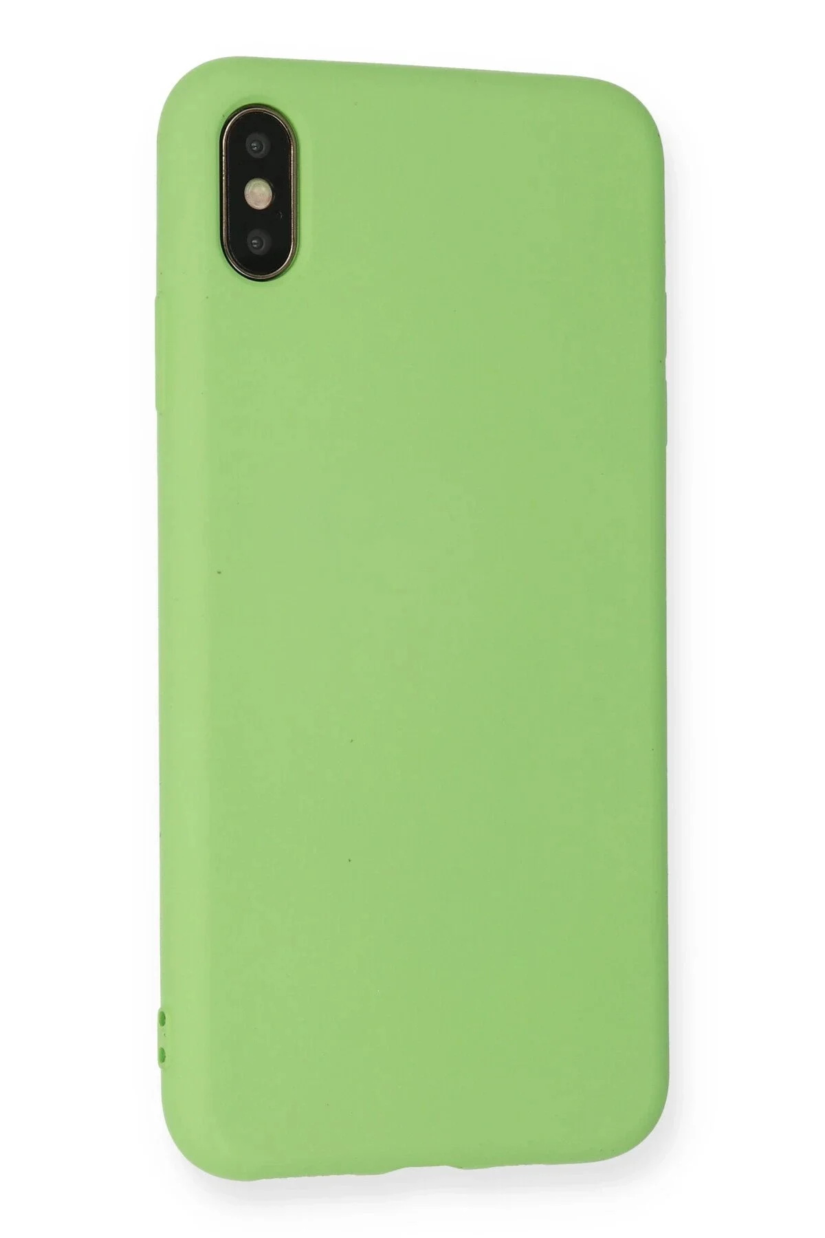 Newface İphone Xs Max Kılıf Nano İçi Kadife Silikon - Açık Yeşil