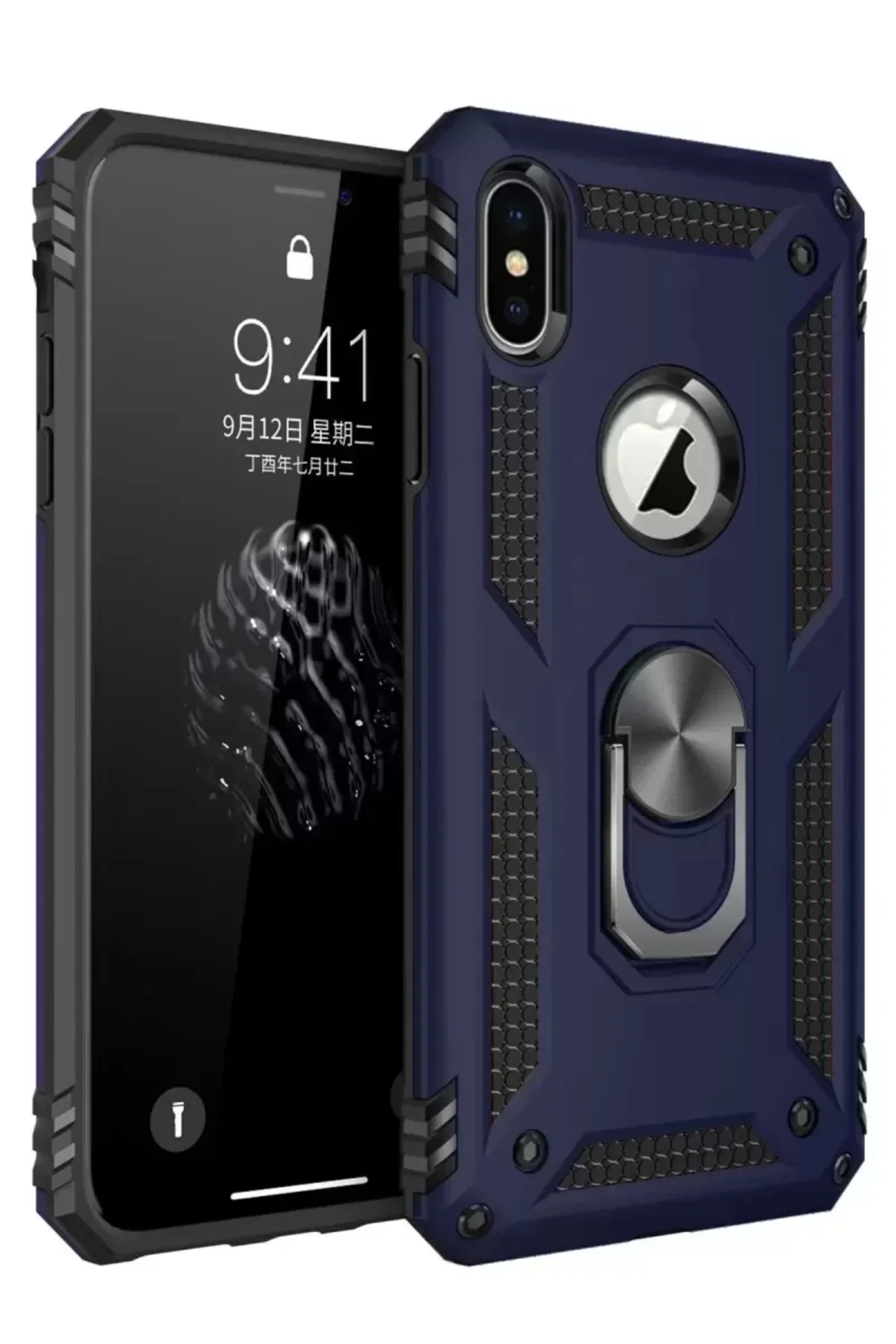 Newface İphone Xs Max Kılıf Sofya Yüzüklü Silikon Kapak - Laciver