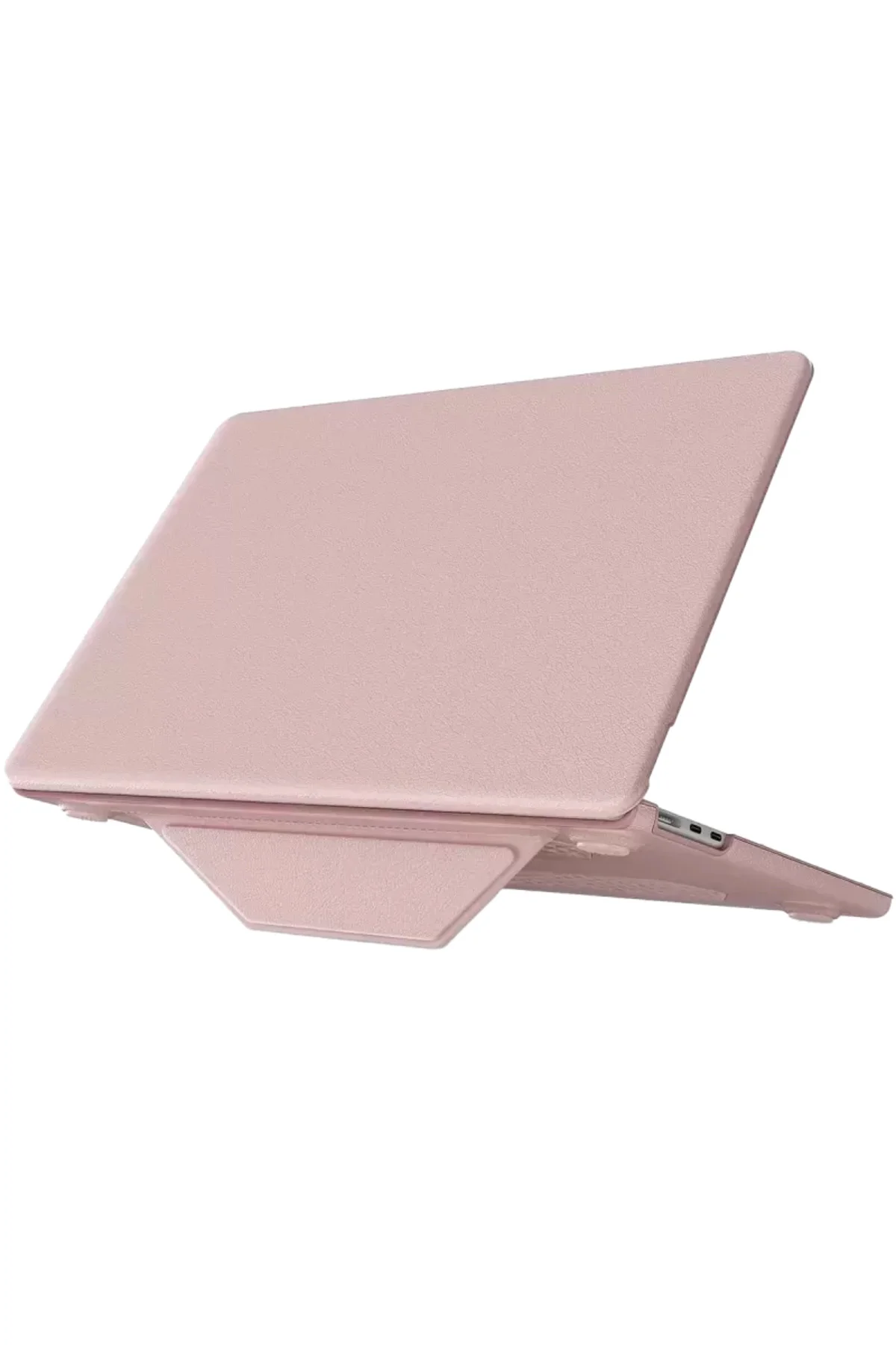 Newface Macbook Pro 14 2021 Macbook Deri Kapak - Pembe
