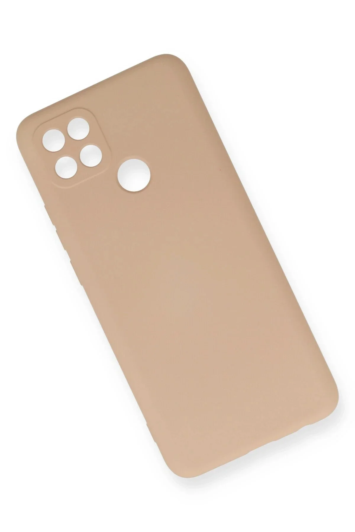 Newface Oppo A15 Kılıf Nano İçi Kadife Silikon - Pudra