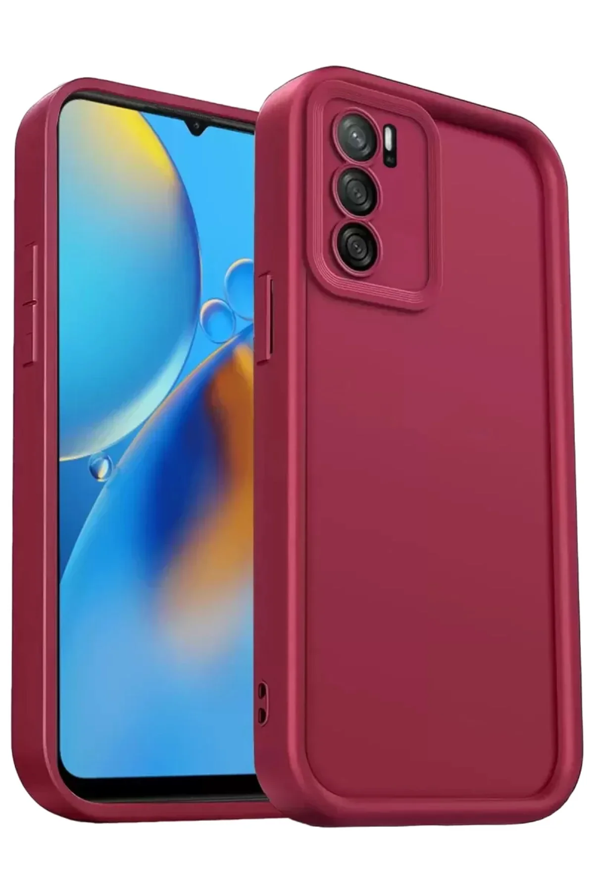 Newface Oppo A16 Kılıf Viera Silikon - Bordo