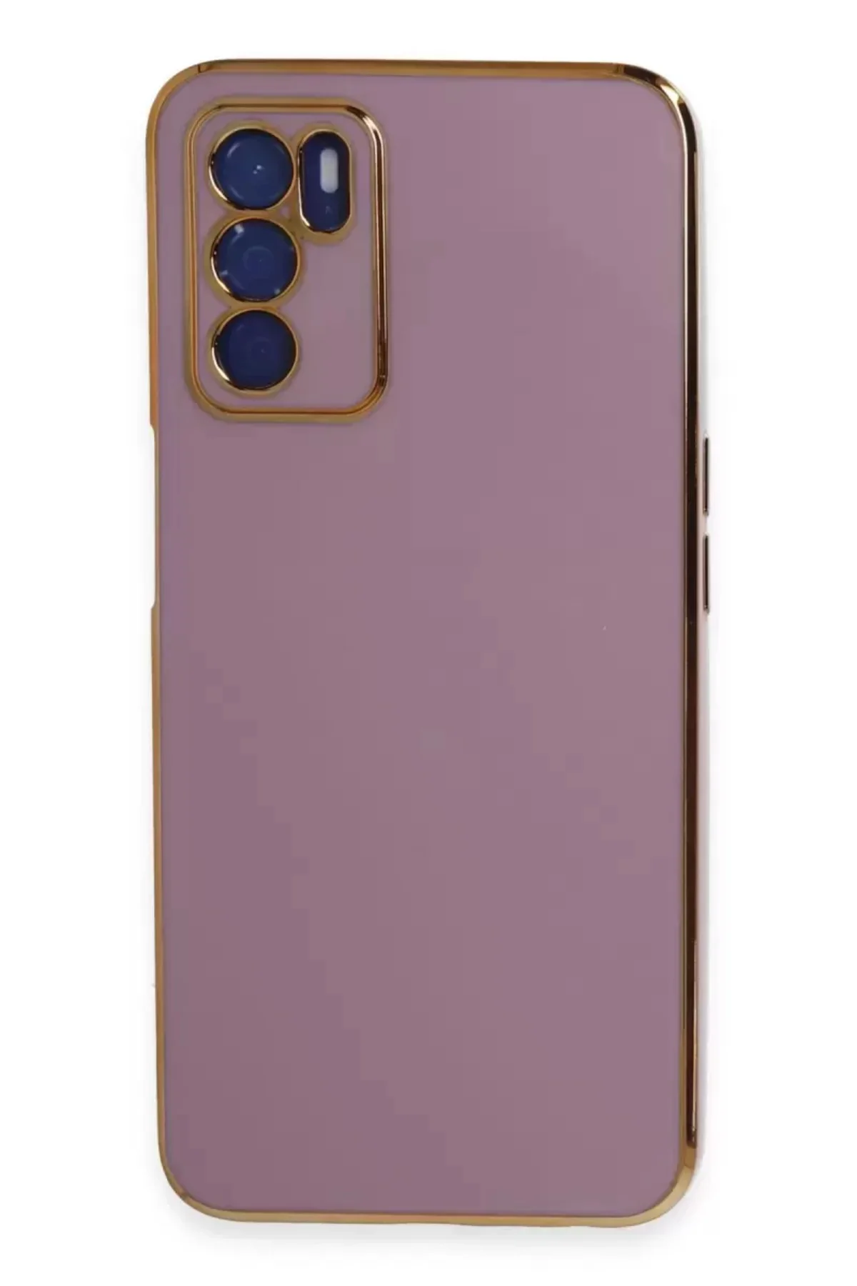 Newface Oppo A16 Kılıf Volet Silikon - Mor