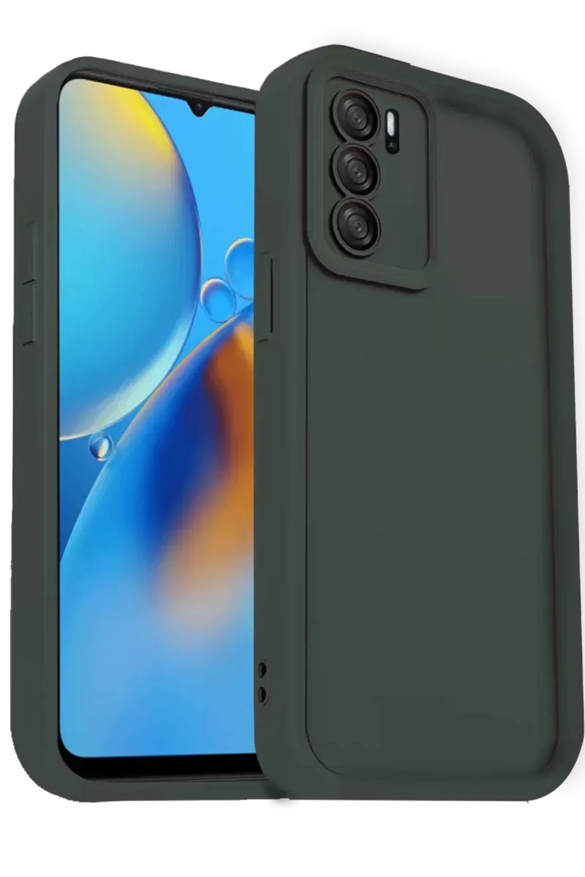 Newface Oppo A16 Kılıf Viera Silikon - Koyu Yeşil