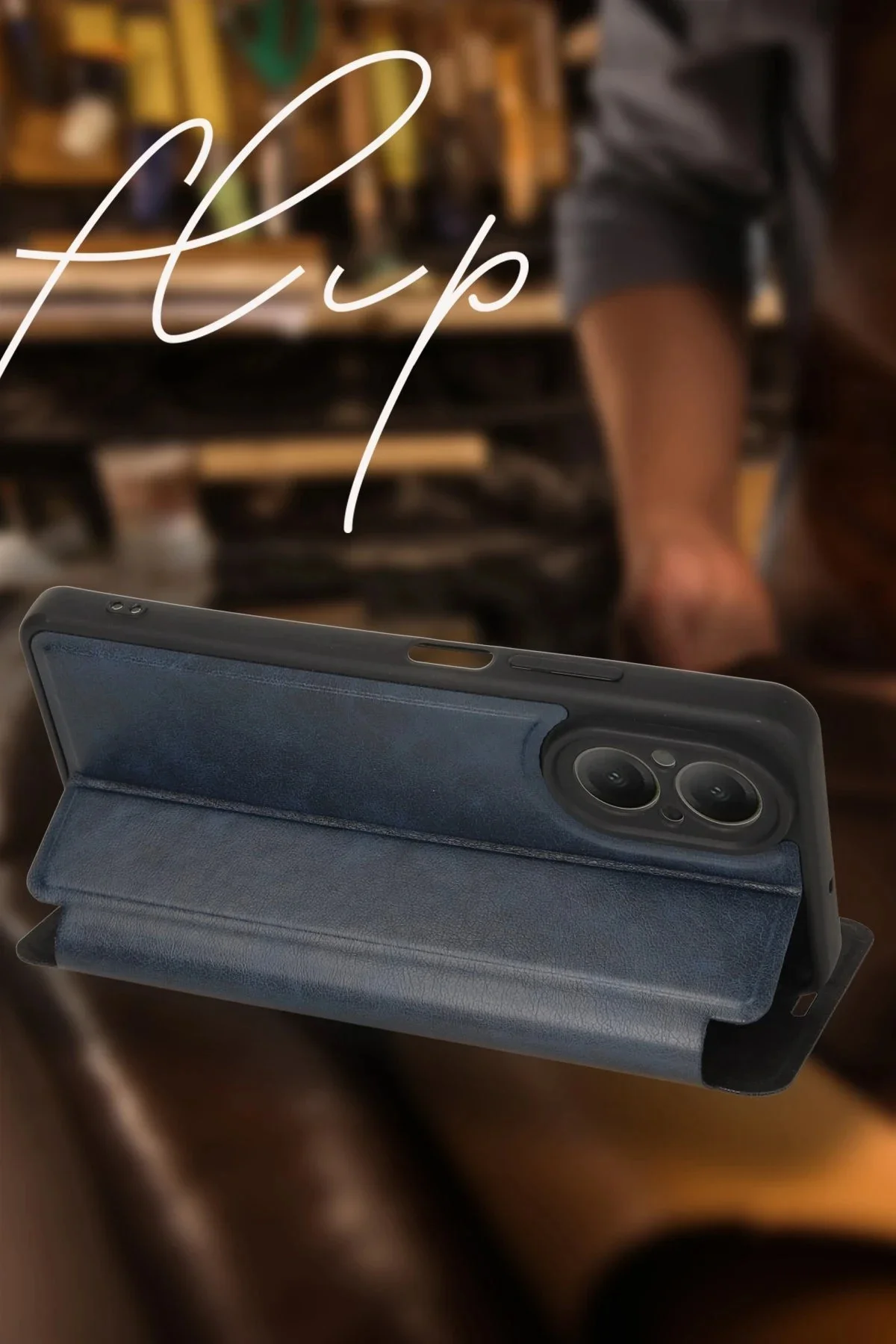 Newface Oppo A38 Kılıf Flip Cover - Taba