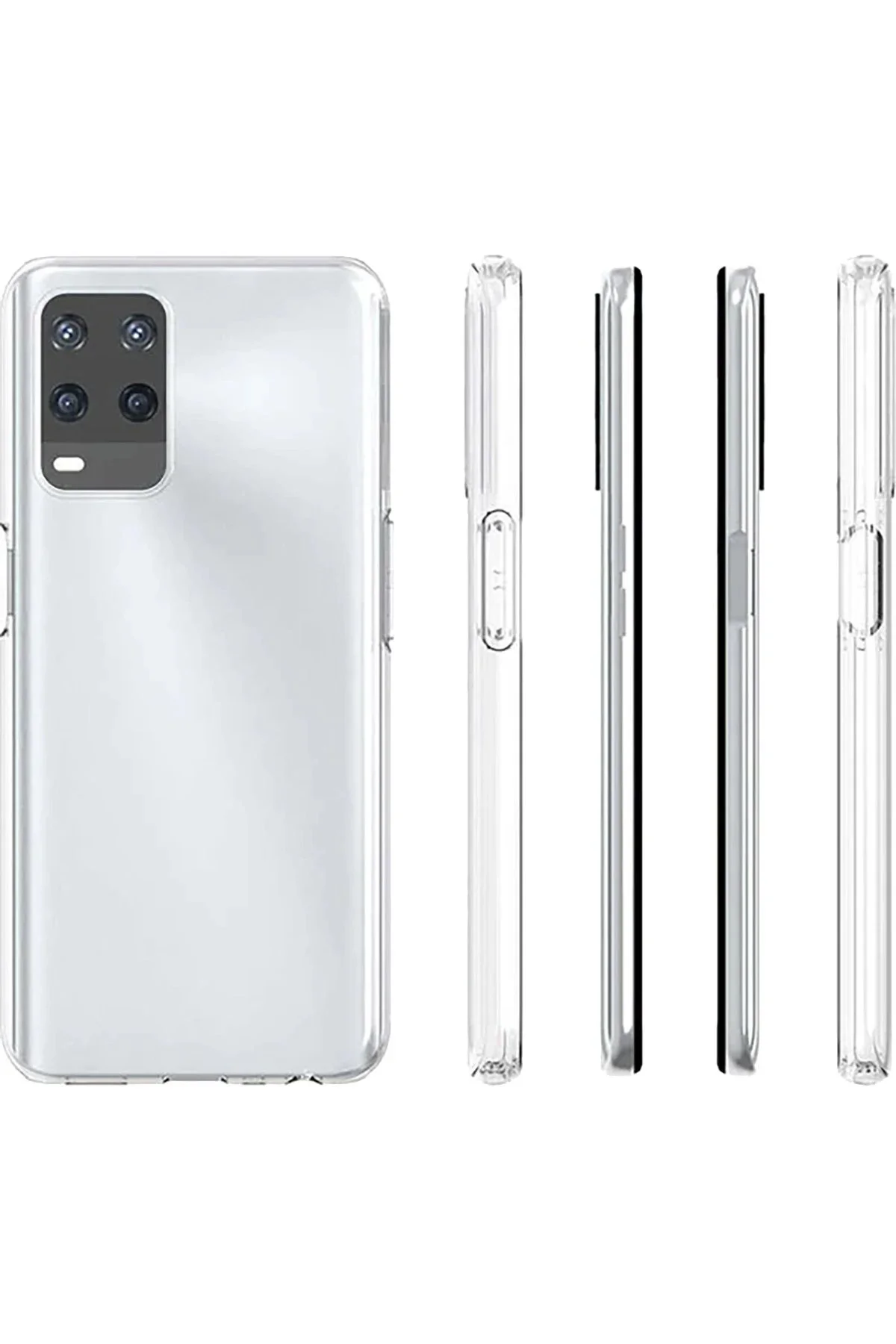 Newface Oppo A54 4g Kılıf Deluxe 2mm Şeffaf Silikon - Şeffaf