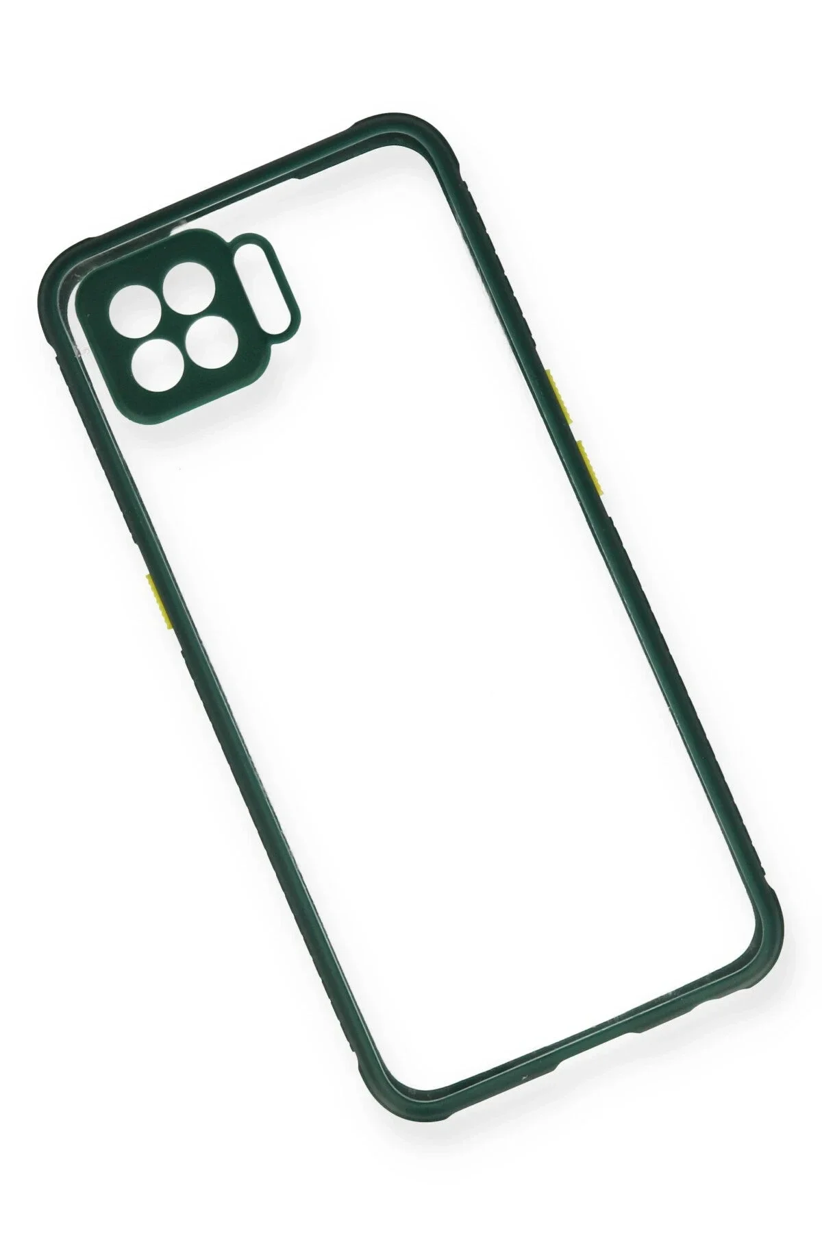 Newface Oppo A73 Kılıf Miami Şeffaf Silikon - Koyu Yeşil