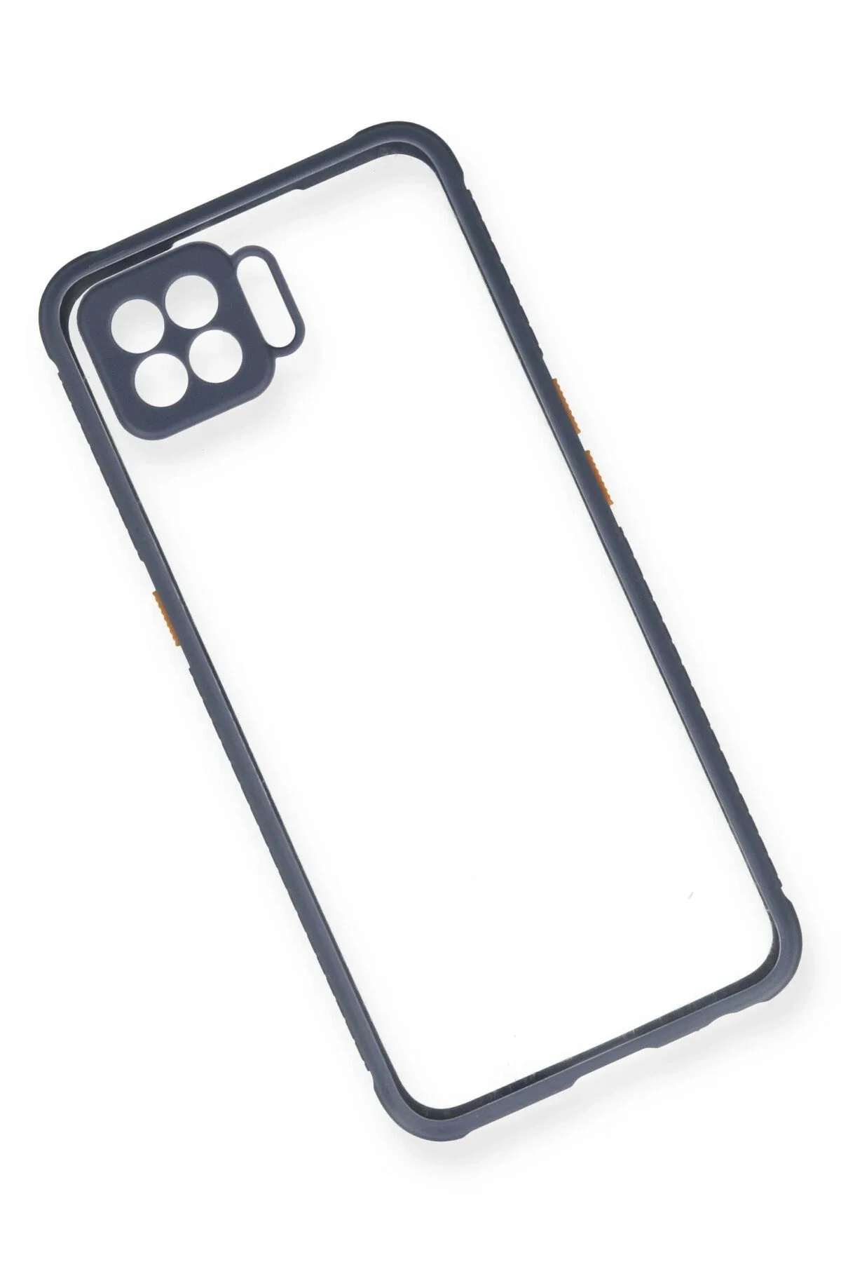 Newface Oppo A73 Kılıf Miami Şeffaf Silikon - Gri