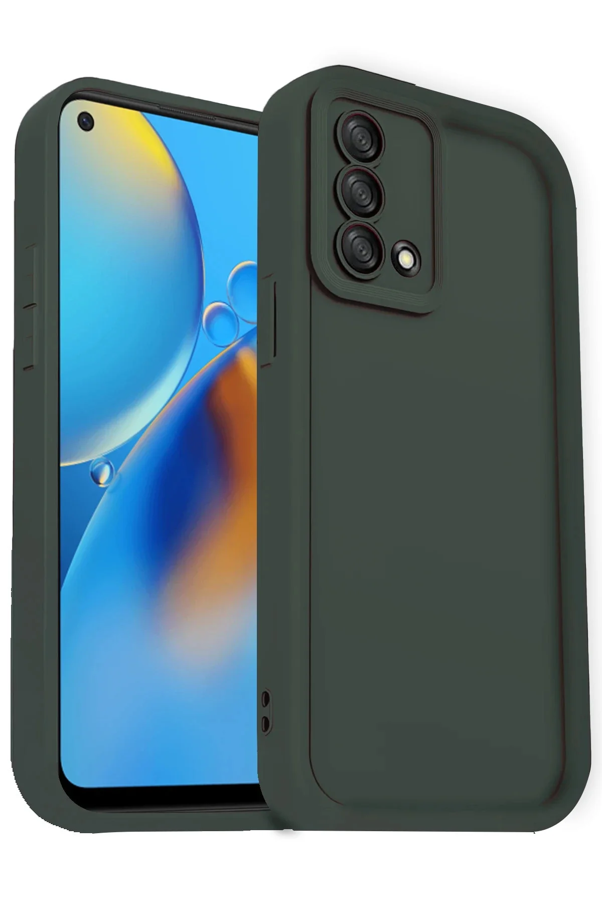 Newface Oppo A74 4g Kılıf Viera Silikon - Koyu Yeşil