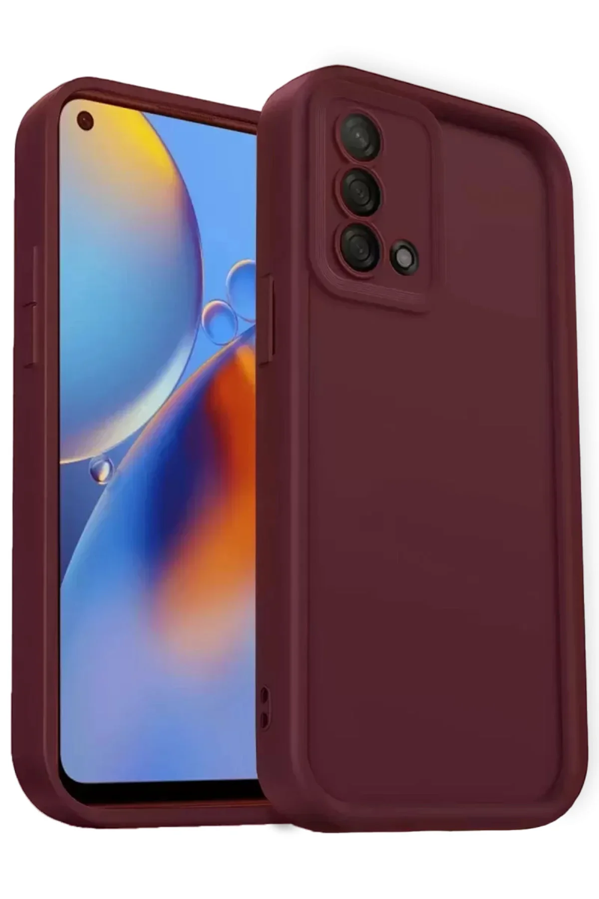 Newface Oppo A74 4g Kılıf Viera Silikon - Bordo