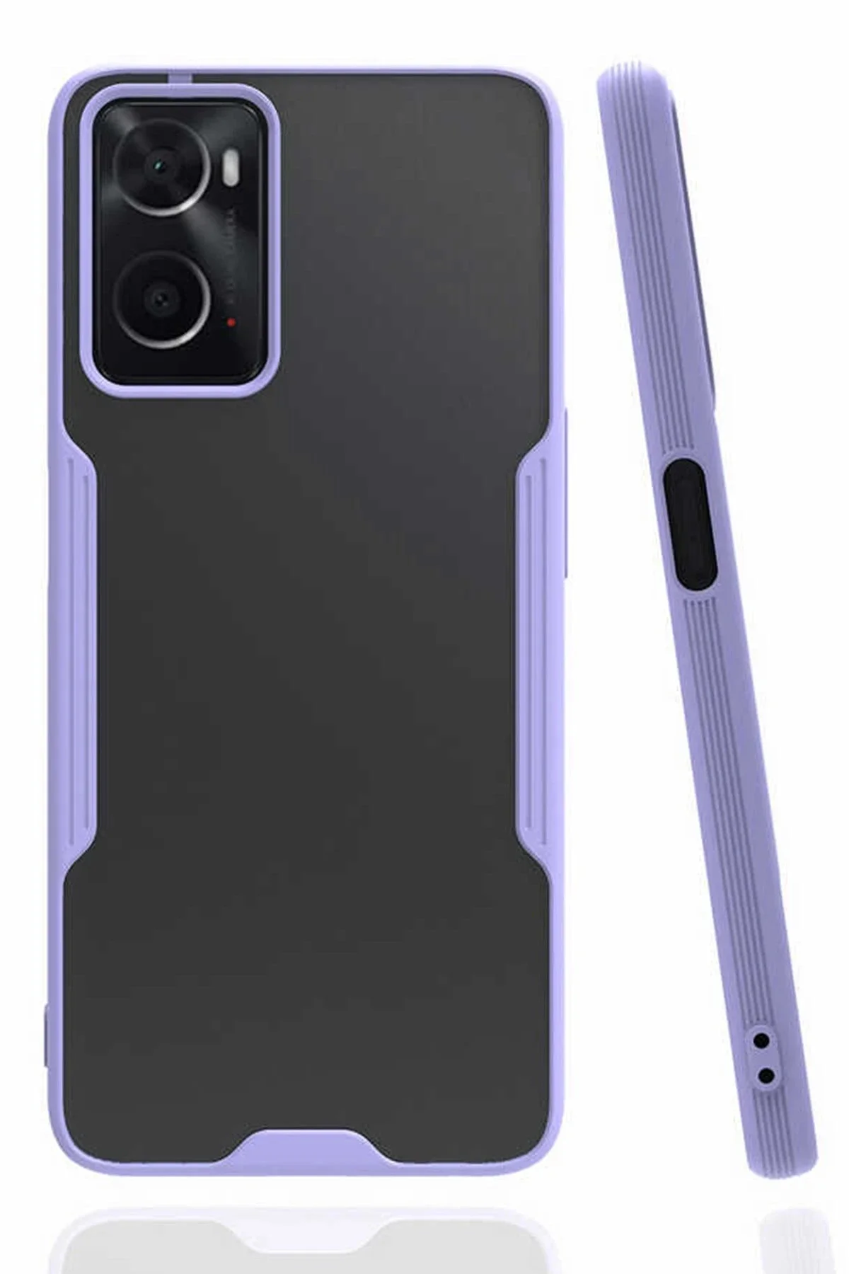 Newface Oppo A96 Kılıf Platin Silikon - Lila