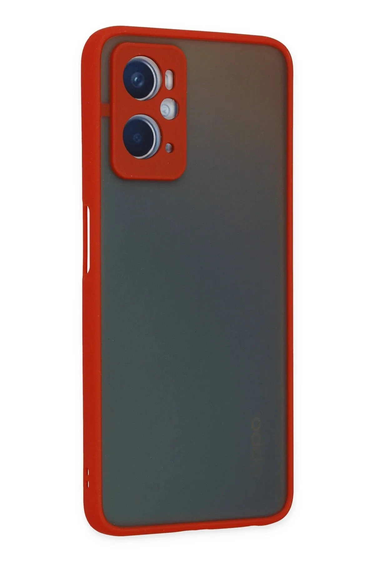 Newface Oppo A96 Kılıf Montreal Silikon Kapak - Kırmızı