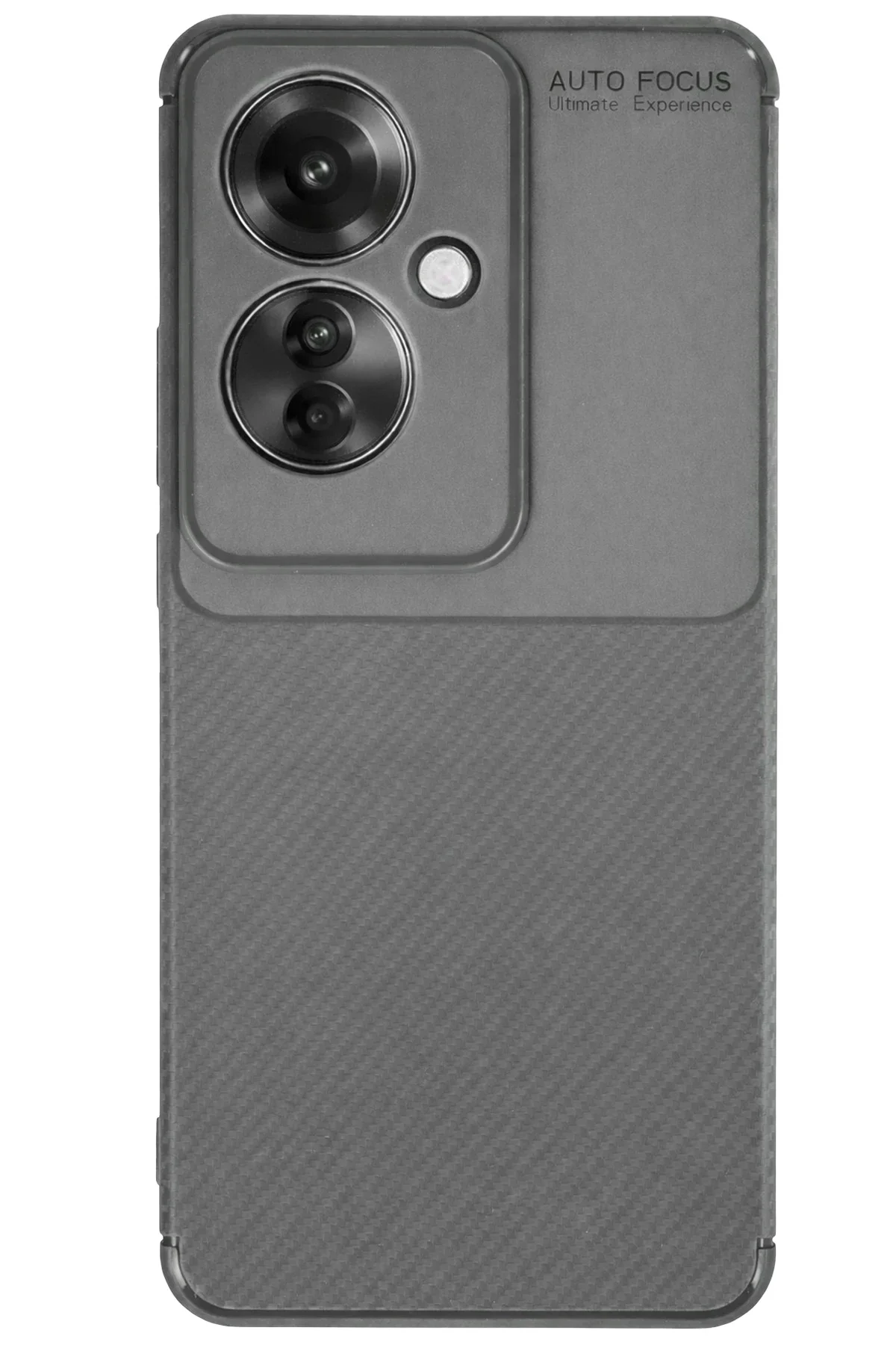 Newface Oppo Reno 11f Kılıf Auto Focus Karbon Kapak - Gri