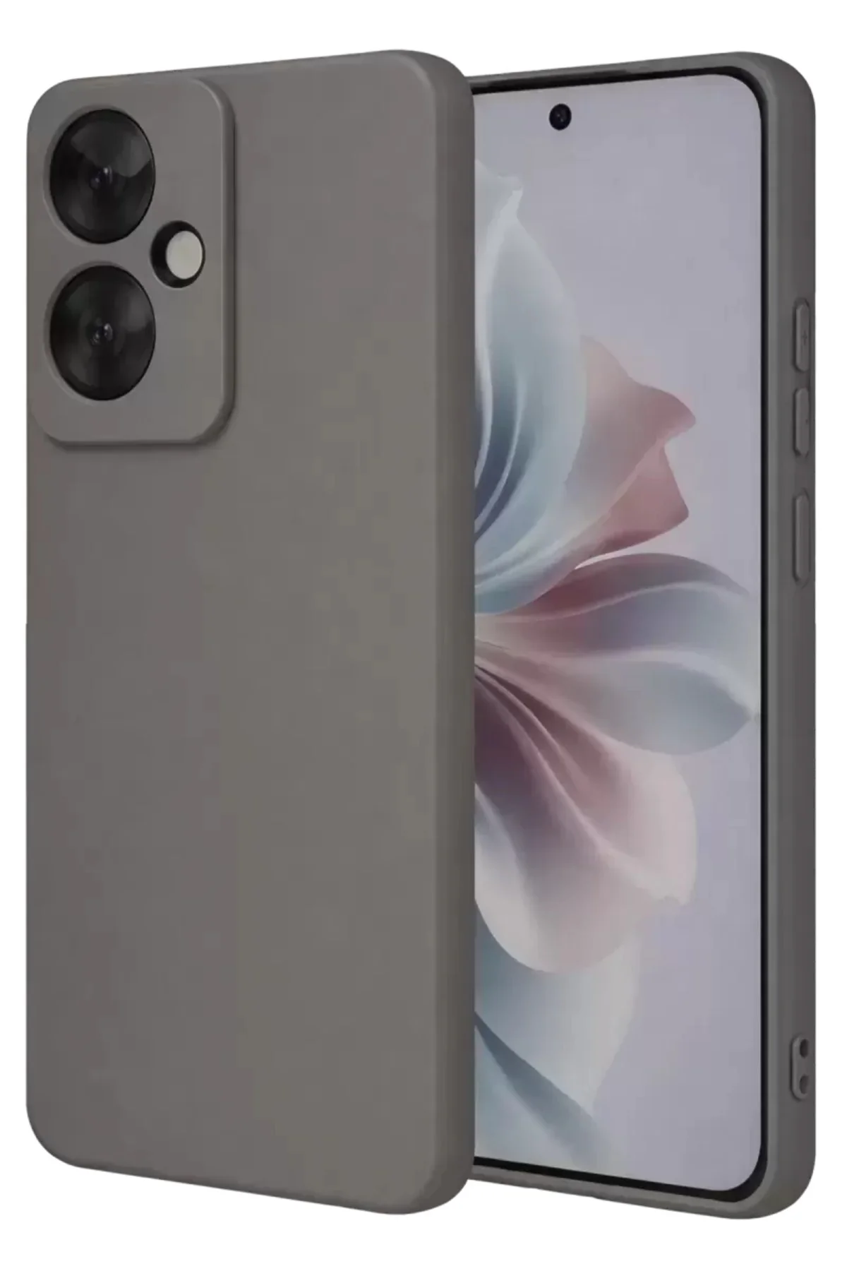 Newface Oppo Reno 11f Kılıf First Silikon - Gri