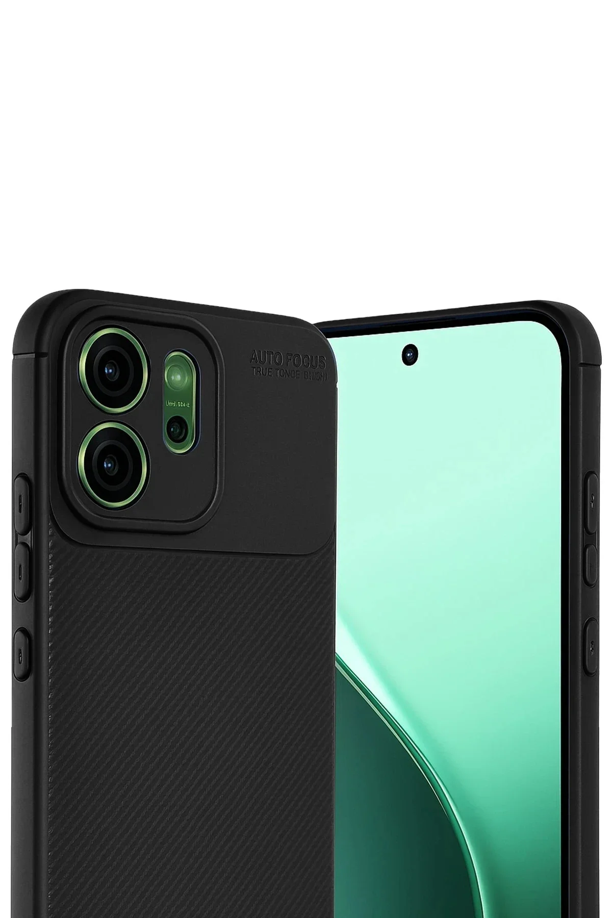 Newface Oppo Reno 14 Auto Focus Karbon Kapak - Siyah