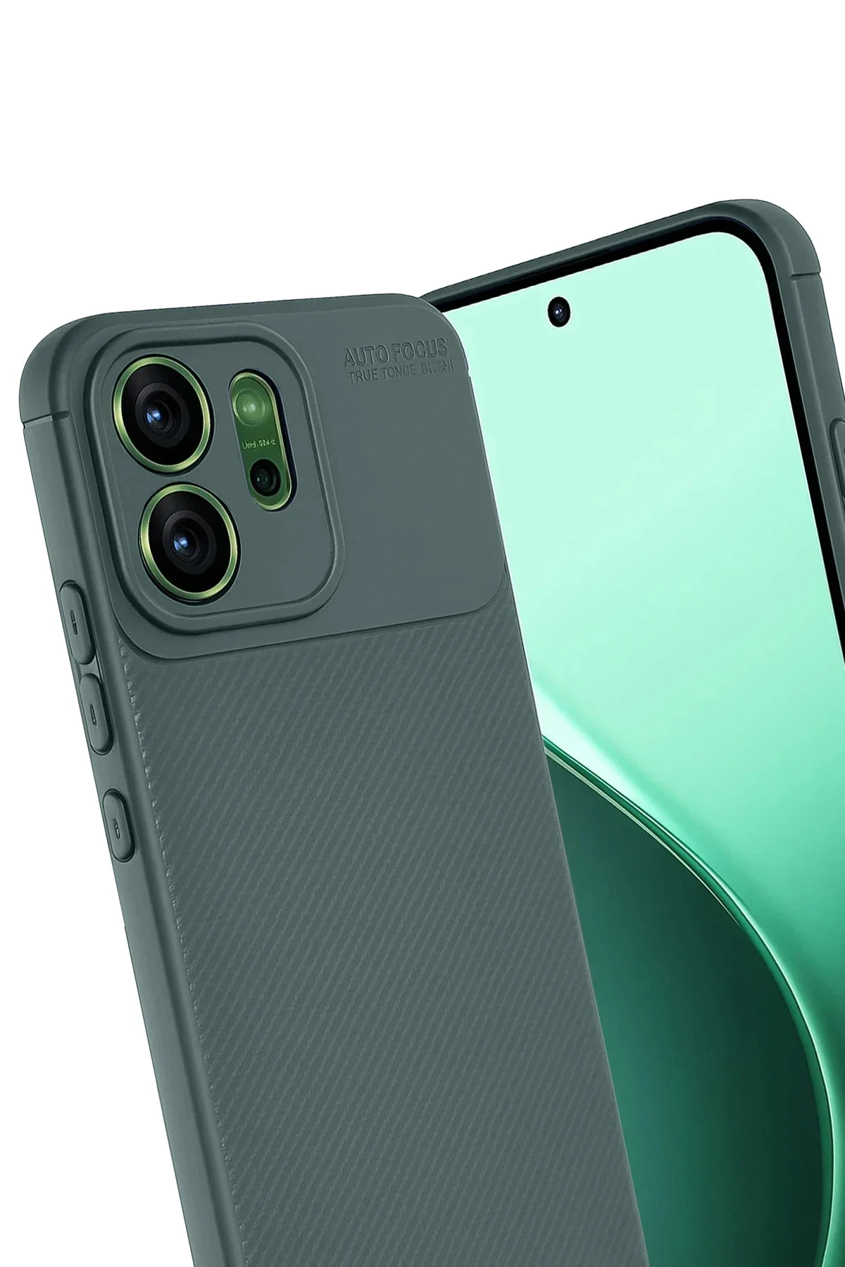 Newface Oppo Reno 14f Auto Focus Karbon Kapak - Koyu Yeşil