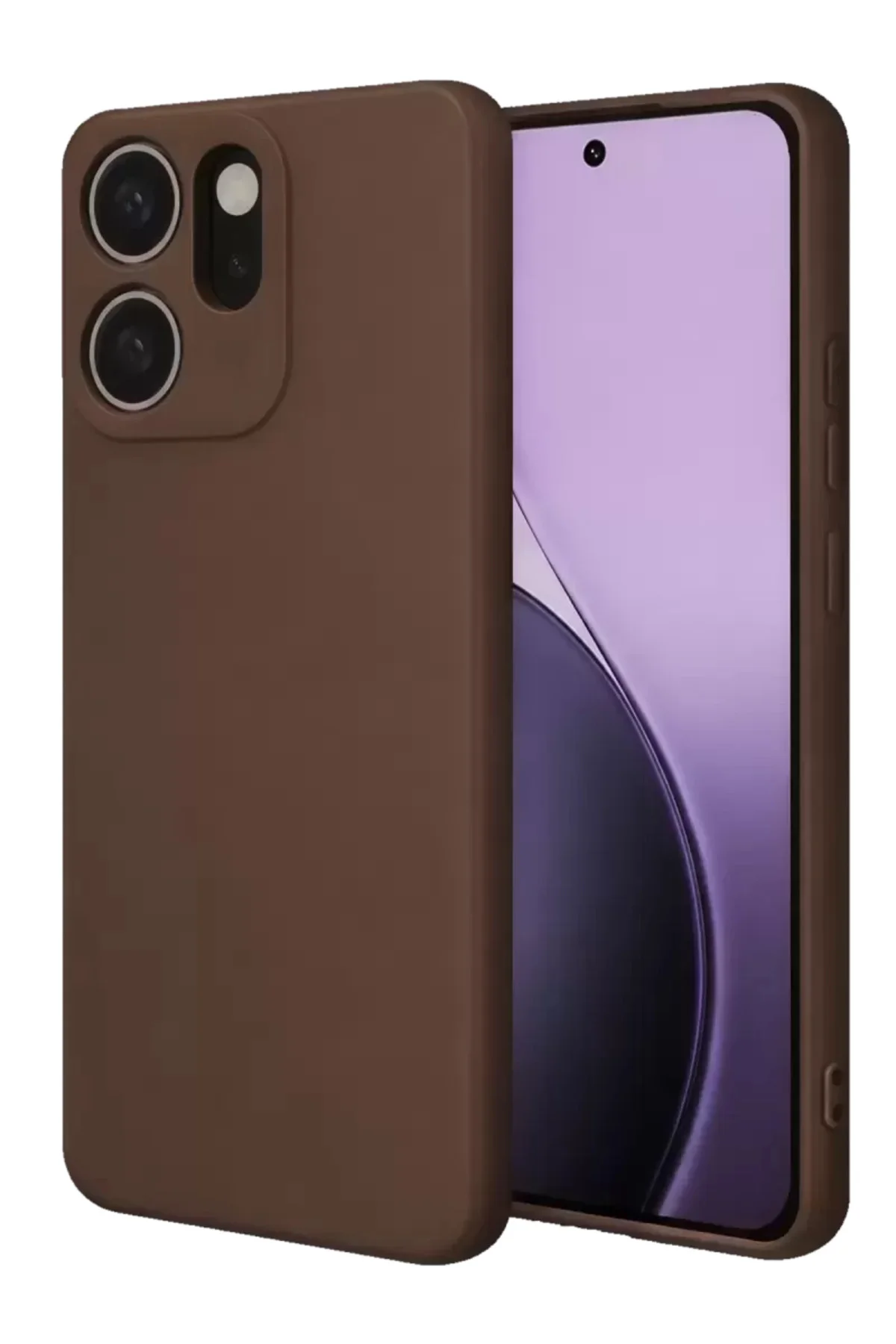 Newface Oppo Reno 14f First Silikon - Kahverengi