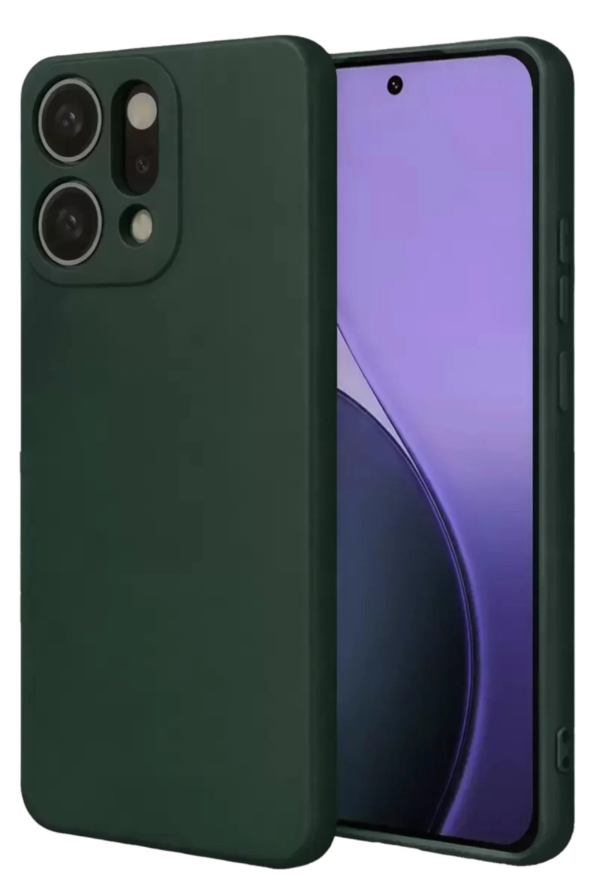 Newface Oppo Reno 14 First Silikon - Koyu Yeşil