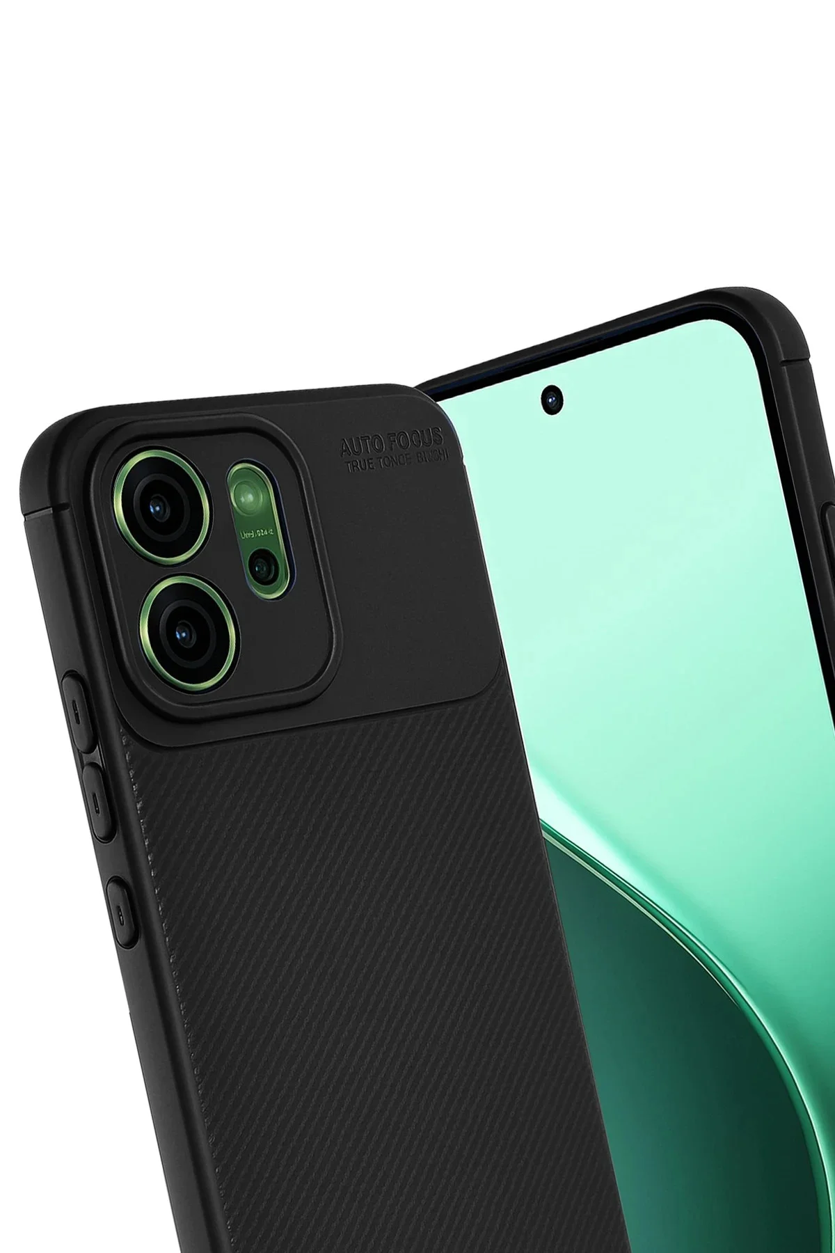 Newface Oppo Reno 14f Auto Focus Karbon Kapak - Siyah
