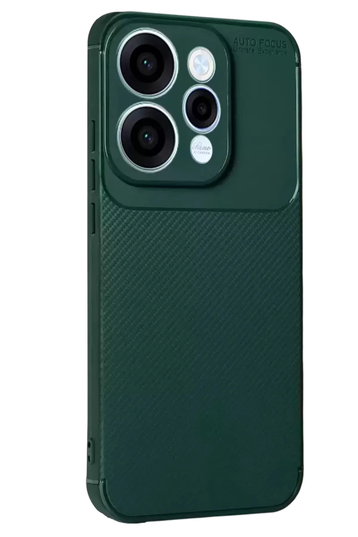 Newface Oppo Reno 15 Auto Focus Karbon Kapak - Koyu Yeşil