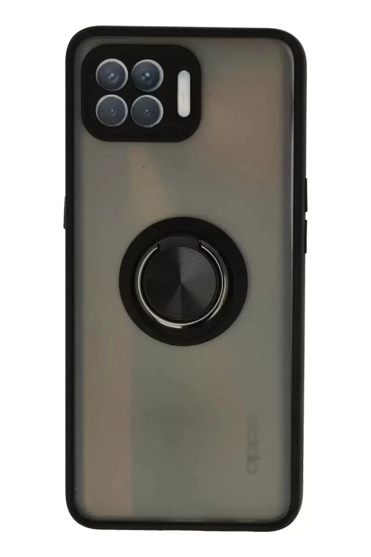 Newface Oppo Reno 4 Lite Kılıf Montreal Yüzüklü Silikon Kapak - S