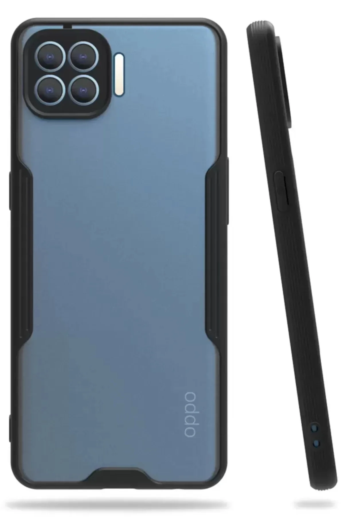 Newface Oppo Reno 4 Lite Kılıf Platin Silikon - Siyah
