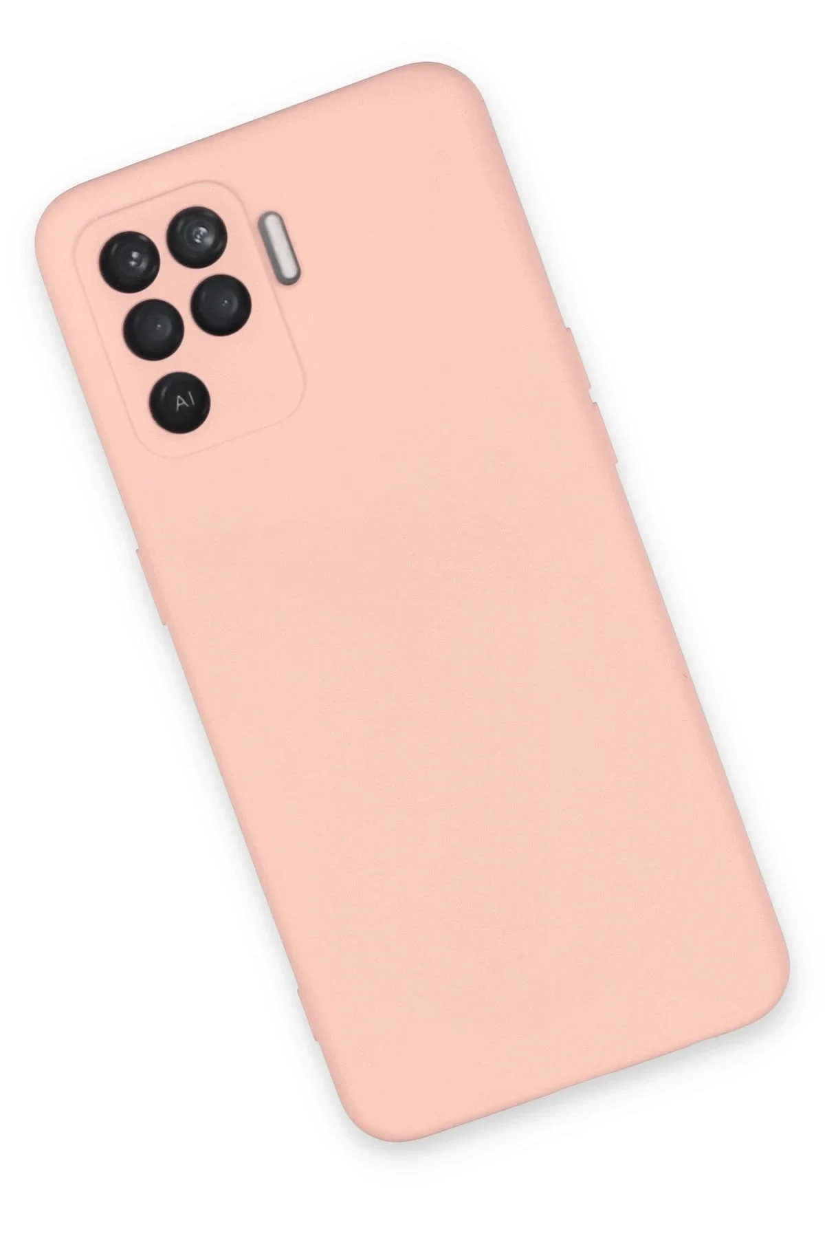 Newface Oppo Reno 5 Lite Kılıf Nano İçi Kadife Silikon - Pudra