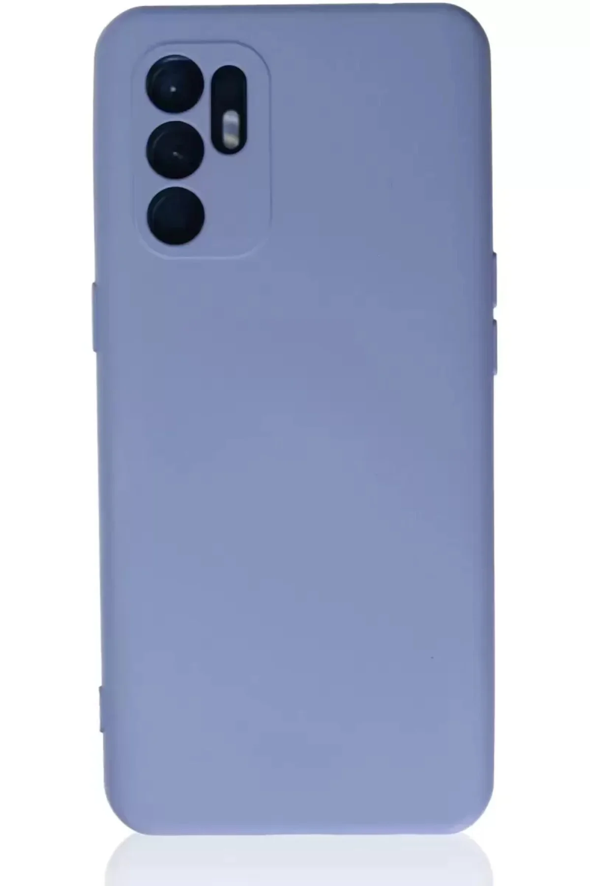 Newface Oppo Reno 6 Kılıf Nano İçi Kadife Silikon - Lila