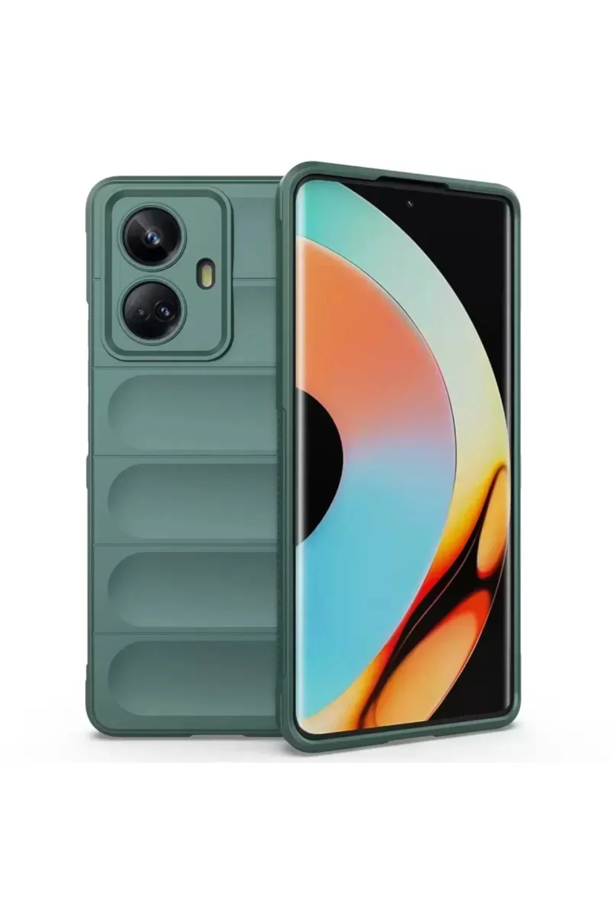 Newface Realme 10 Pro 5g Kılıf Optimum Silikon - Koyu Yeşil