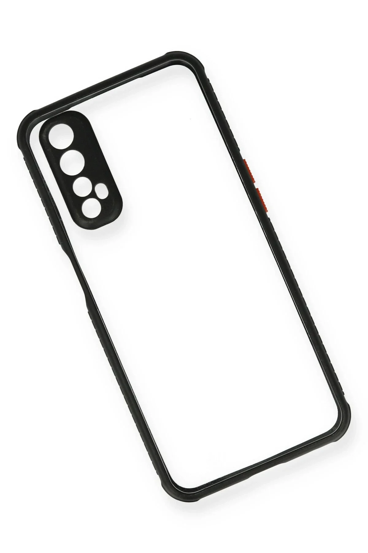 Newface Realme 7 Kılıf Miami Şeffaf Silikon - Siyah