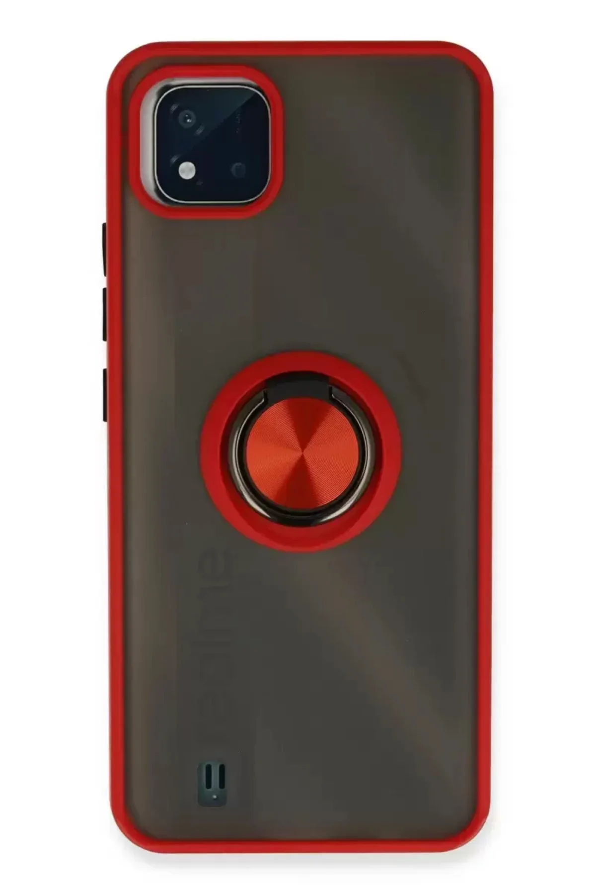Newface Realme C11 2021 Kılıf Montreal Yüzüklü Silikon Kapak - Kı
