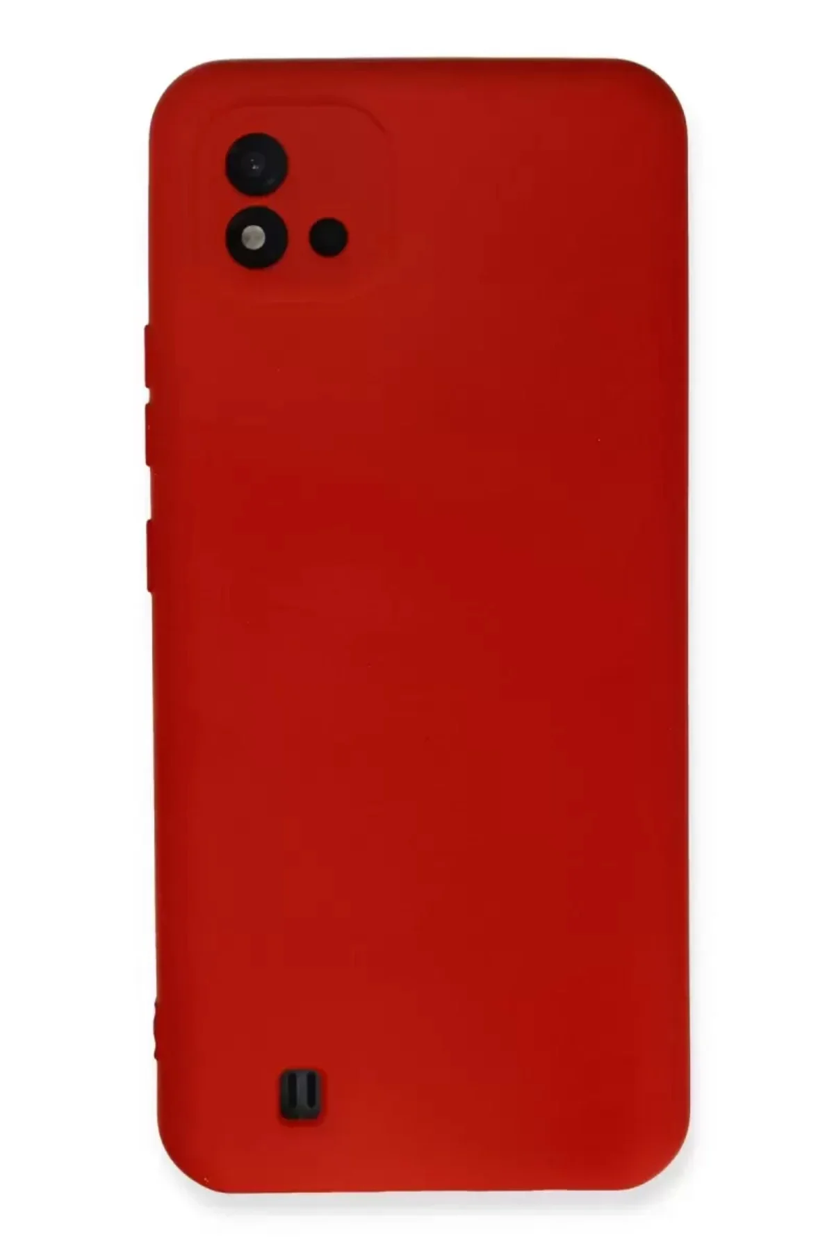 Newface Realme C11 2021 Kılıf Nano İçi Kadife Silikon - Kırmızı