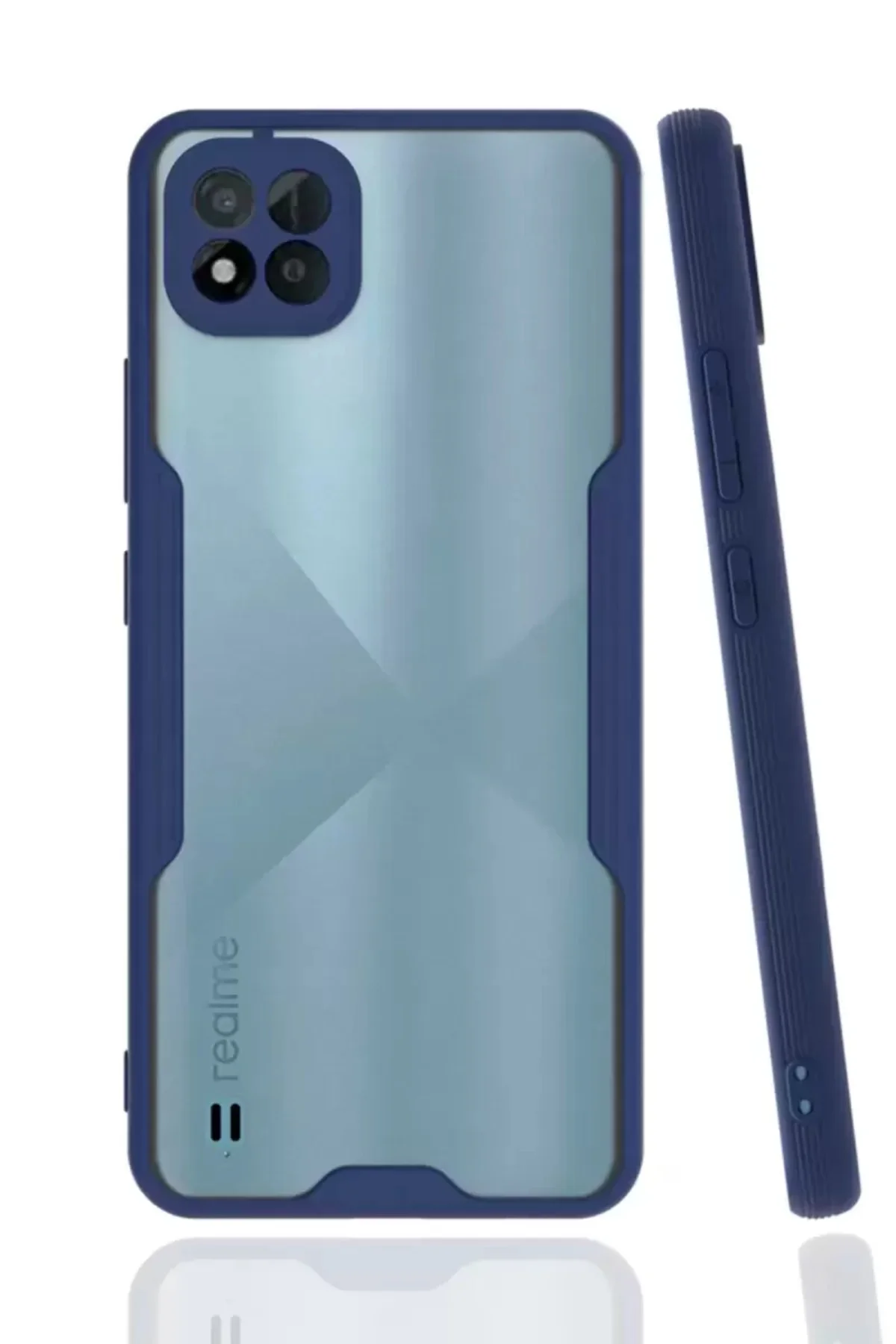 Newface Realme C11 2021 Kılıf Platin Silikon - Lacivert