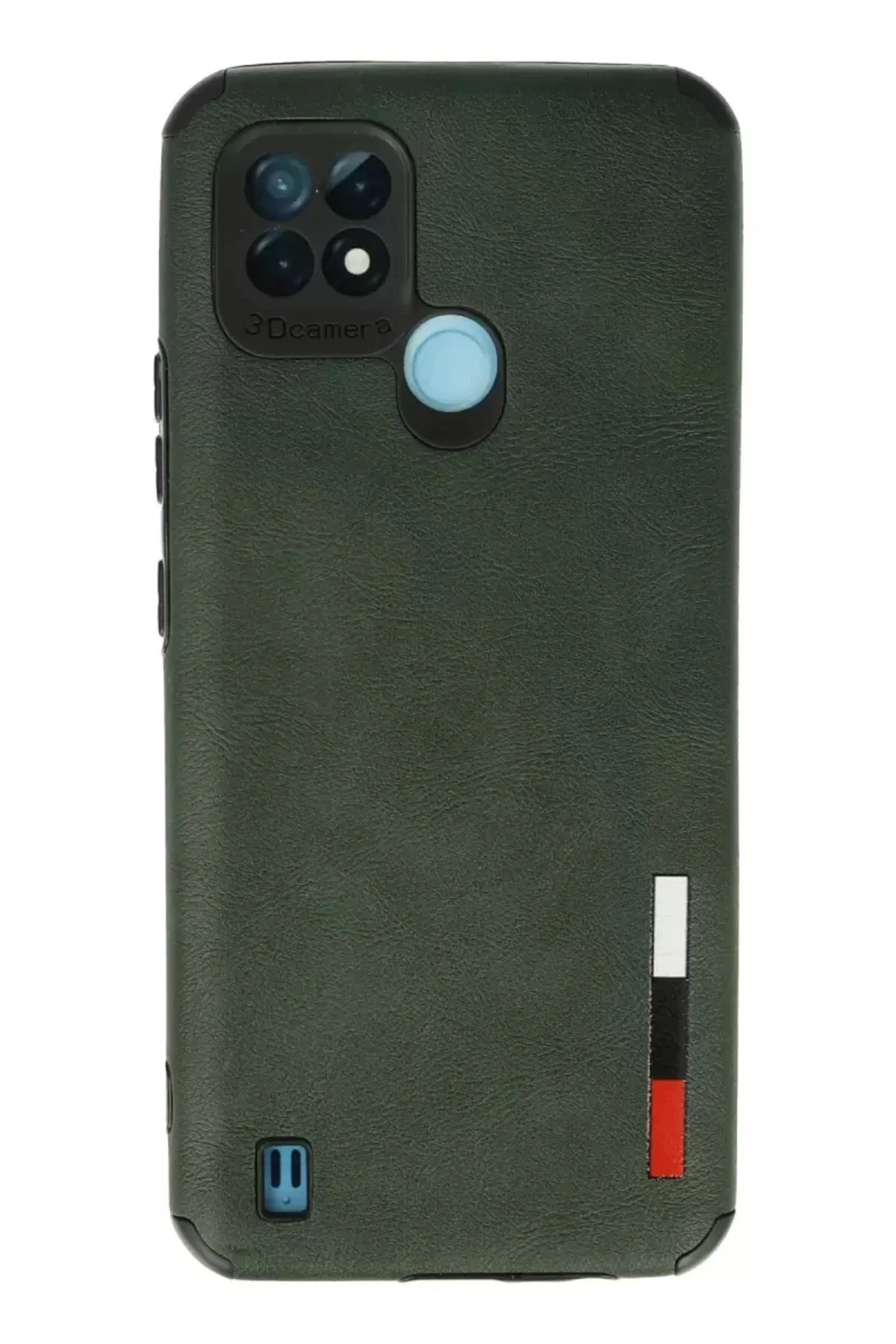 Newface Realme C21 Kılıf Loop Deri Silikon - Yeşil