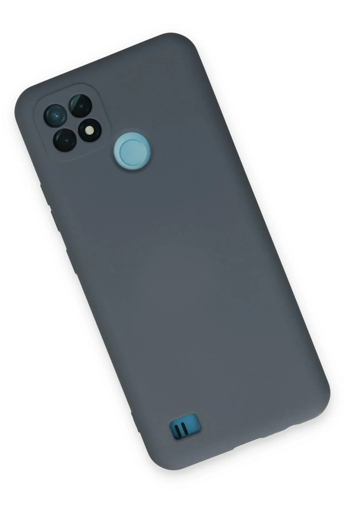 Newface Realme C21 Kılıf Nano İçi Kadife Silikon - Gri