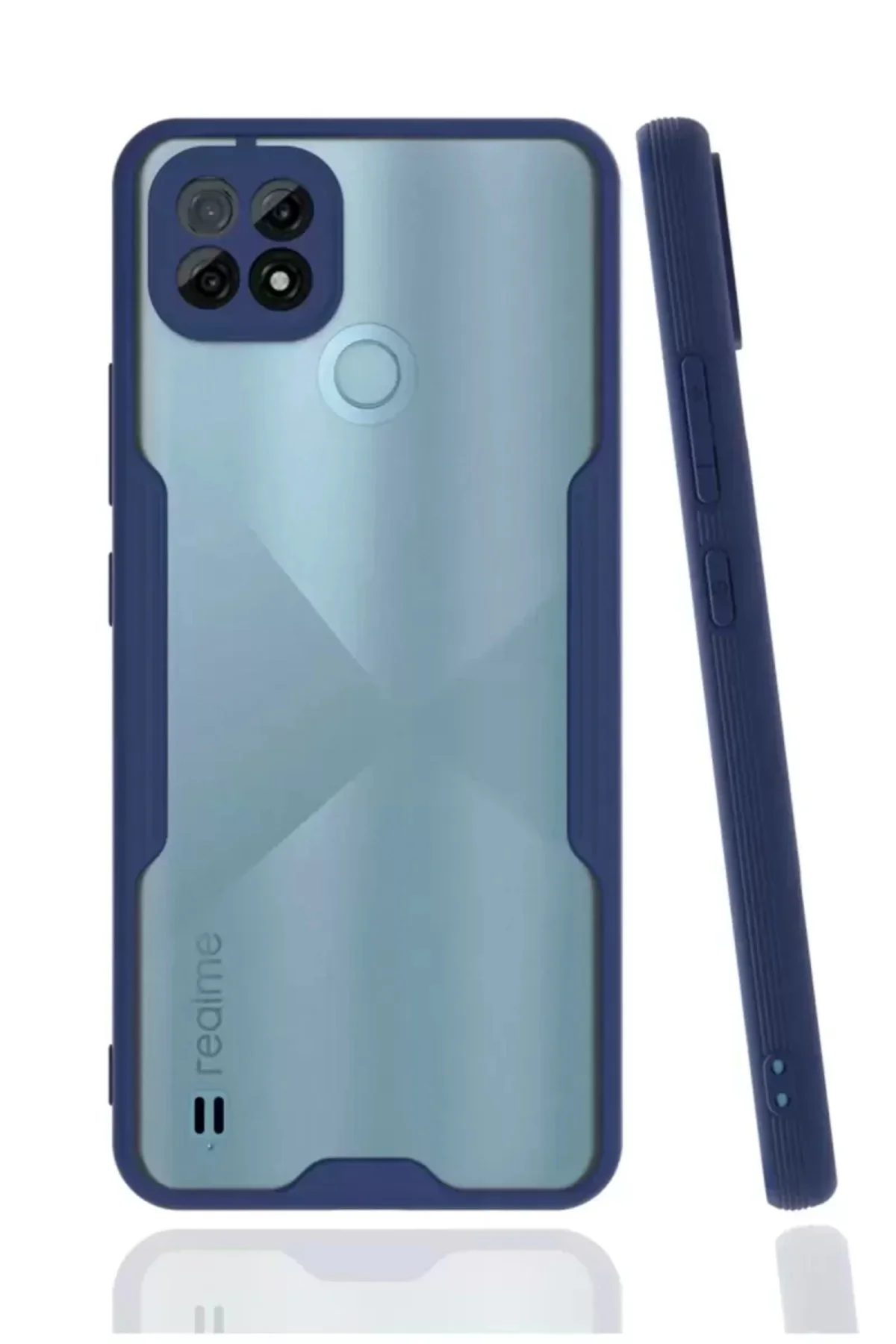 Newface Realme C21 Kılıf Platin Silikon - Lacivert