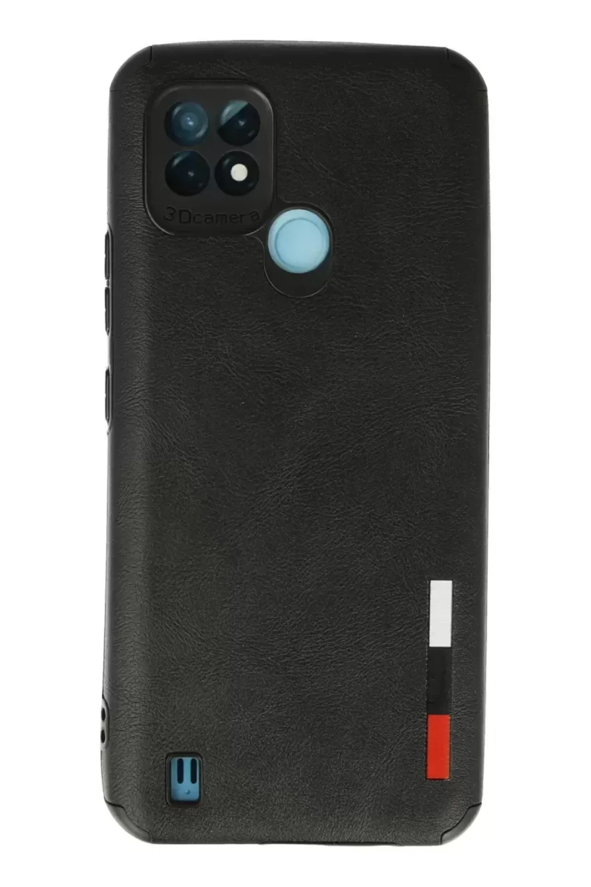 Newface Realme C21 Kılıf Loop Deri Silikon - Siyah