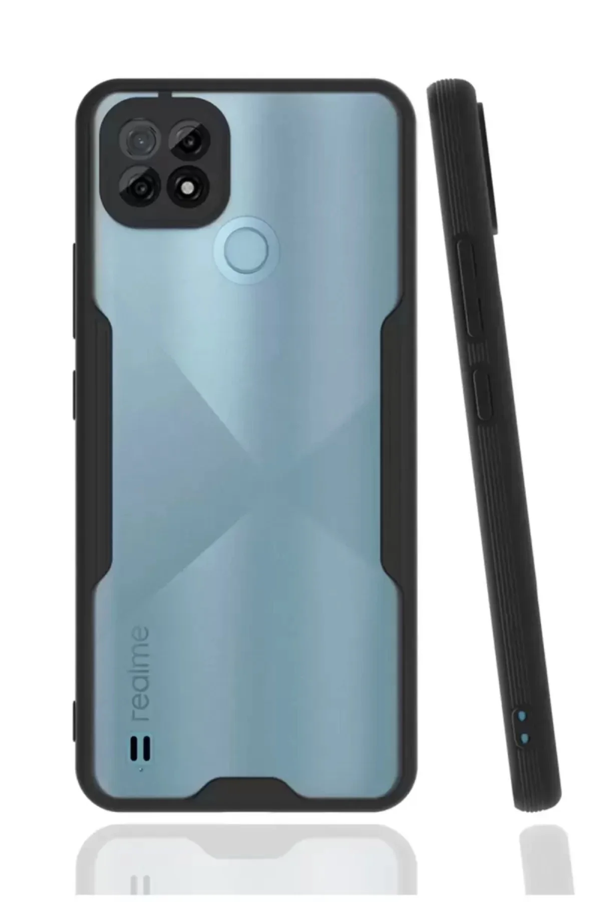 Newface Realme C21 Kılıf Platin Silikon - Siyah