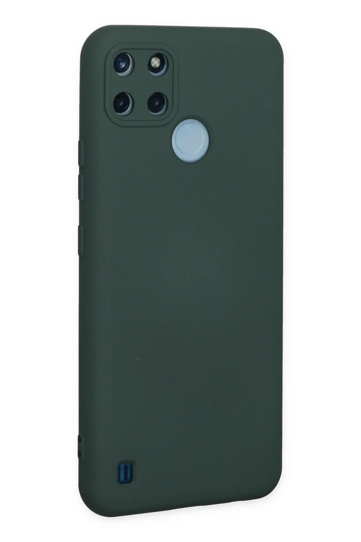 Newface Realme C25y Kılıf Nano İçi Kadife Silikon - Koyu Yeşil