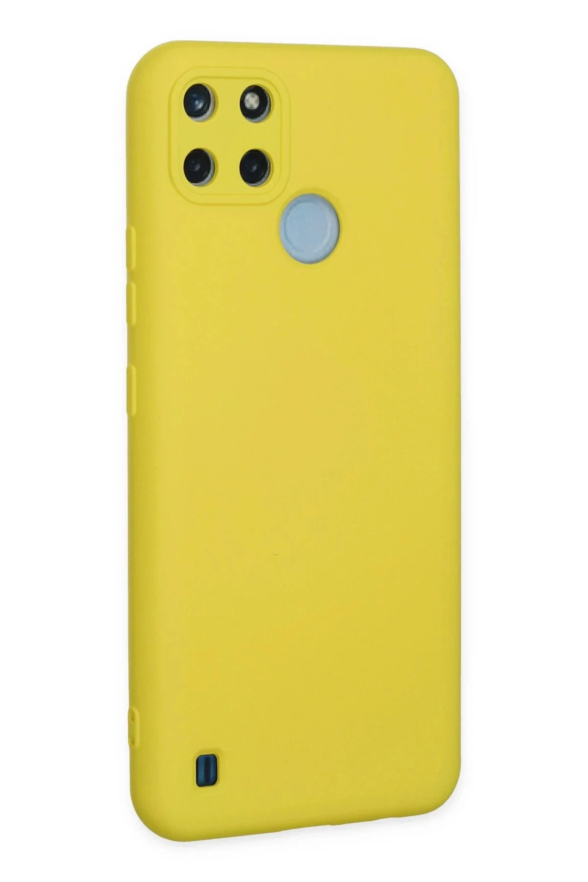 Newface Realme C25y Kılıf Nano İçi Kadife Silikon - Sarı