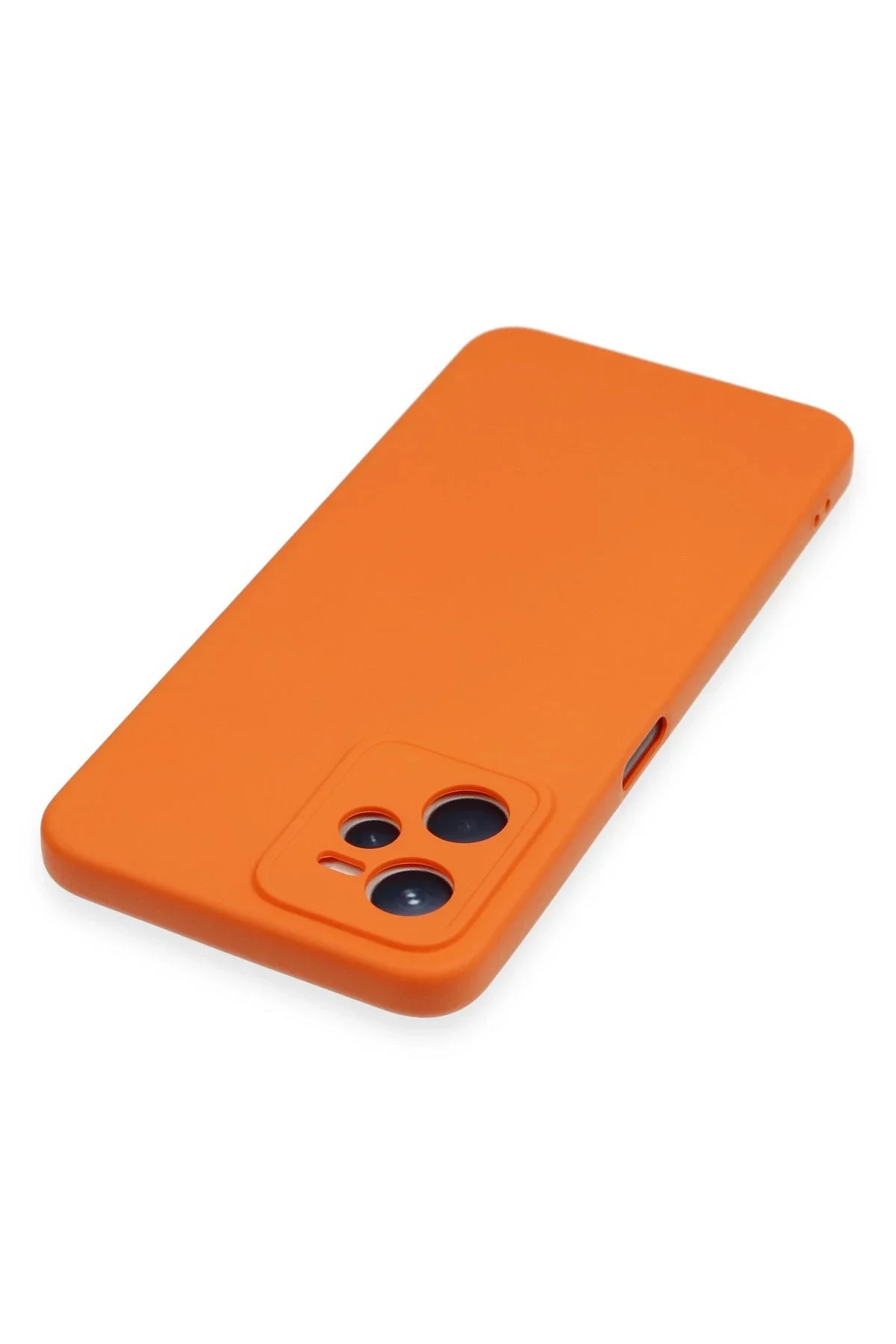 Newface Realme C35 Kılıf Nano İçi Kadife Silikon - Turuncu