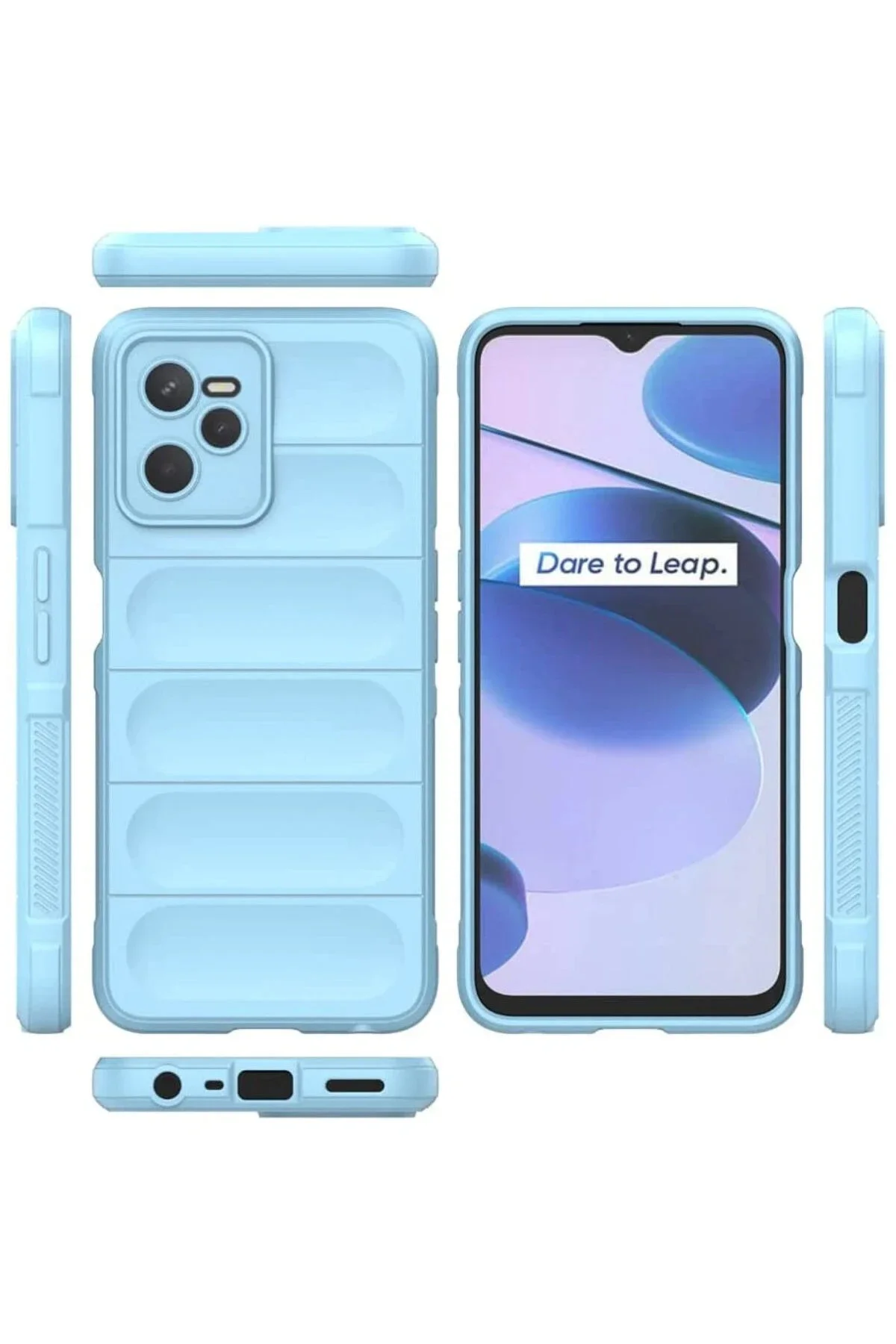 Newface Realme C35 Kılıf Optimum Silikon - Sky Blue
