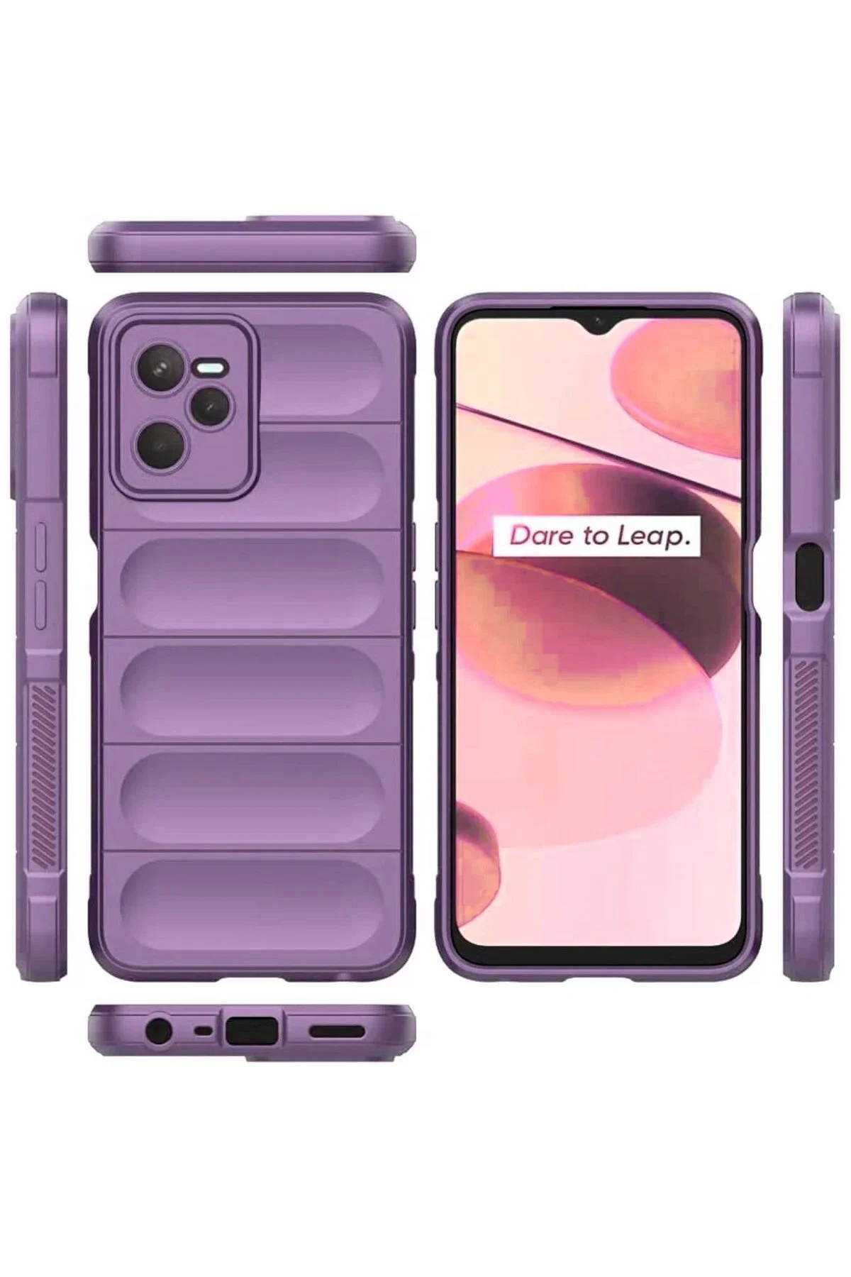 Newface Realme C35 Kılıf Optimum Silikon - Mor