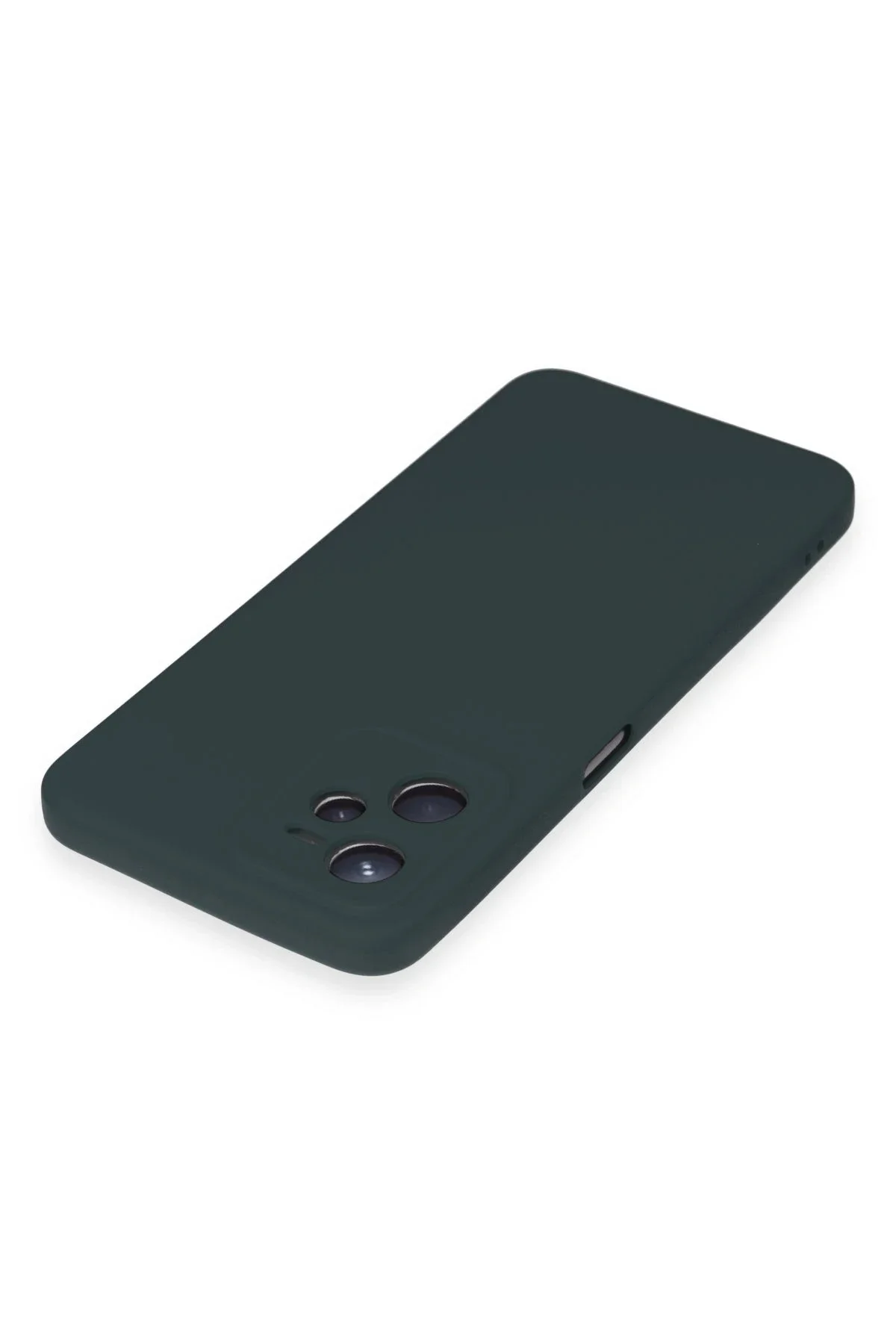 Newface Realme C35 Kılıf Nano İçi Kadife Silikon - Koyu Yeşil