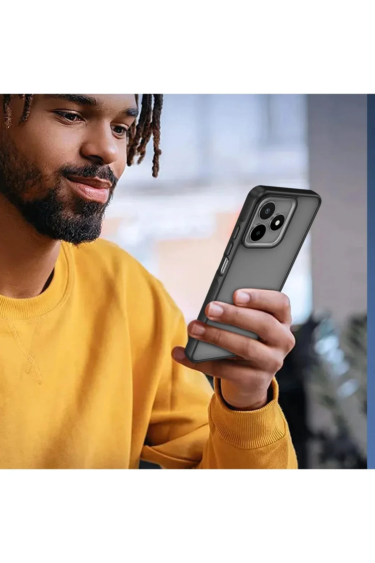 Newface Realme C53 Kılıf Elegant Kapak - Titan Gri