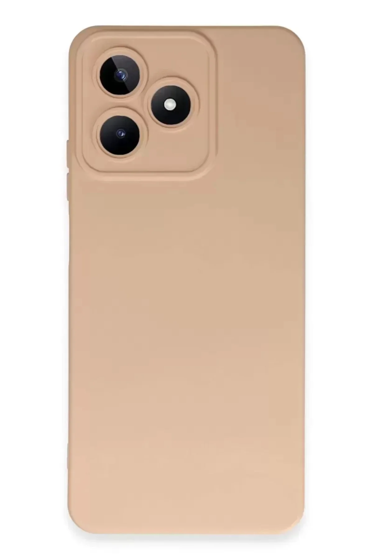 Newface Realme C53 Kılıf Nano İçi Kadife Silikon - Pudra