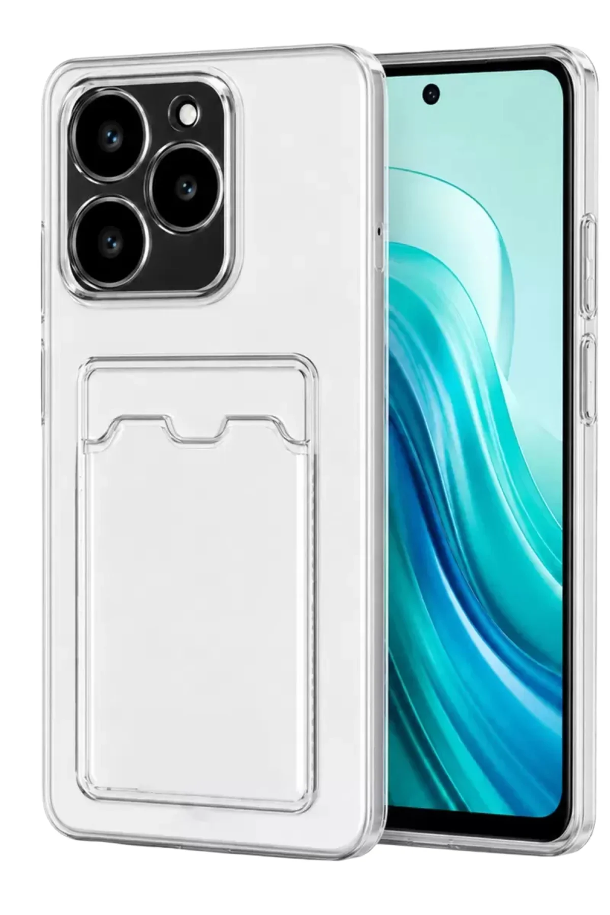Newface Realme C61 Kılıf Kart Şeffaf Silikon - Şeffaf