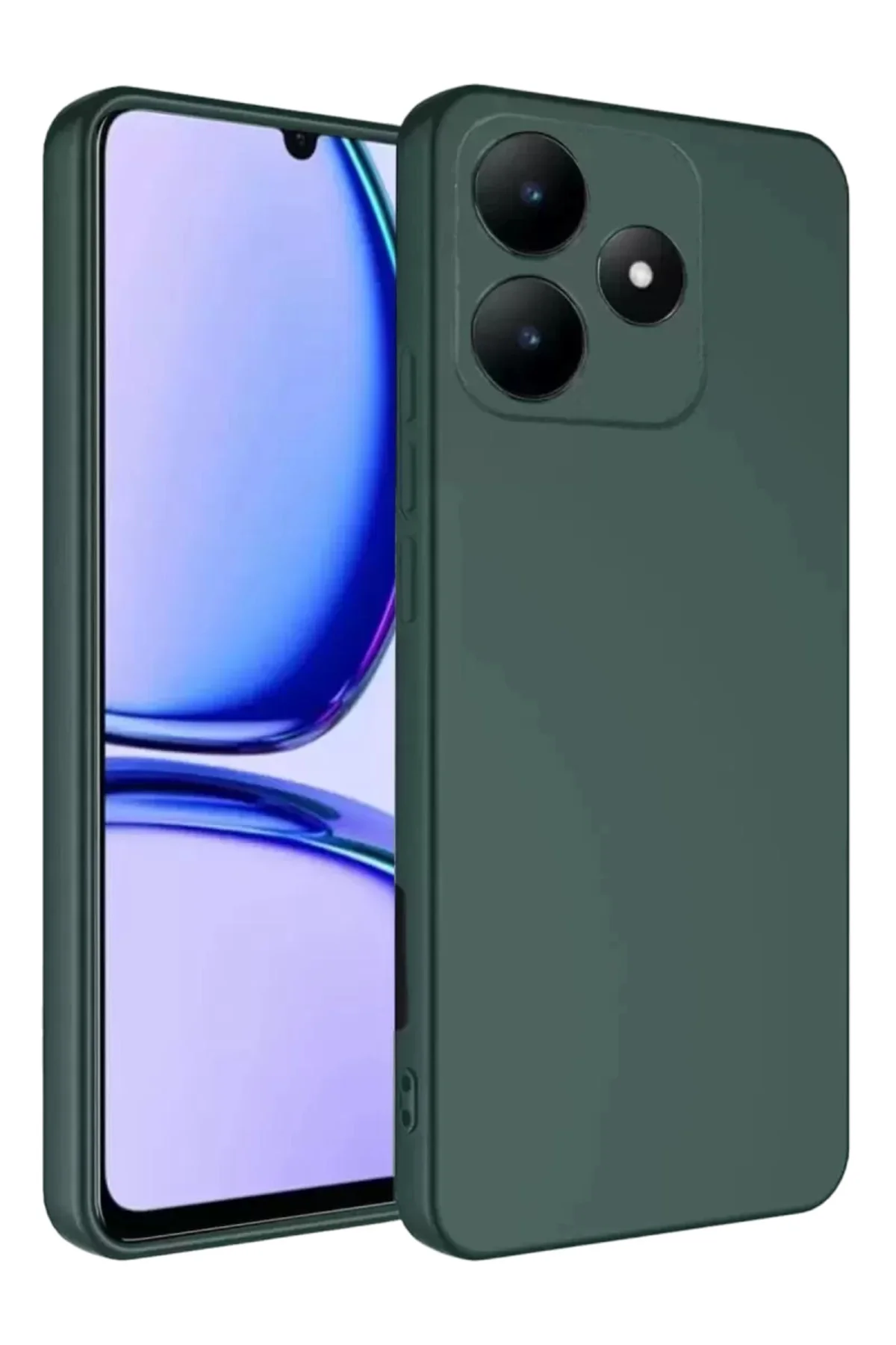 Newface Realme C61 Kılıf First Silikon - Koyu Yeşil