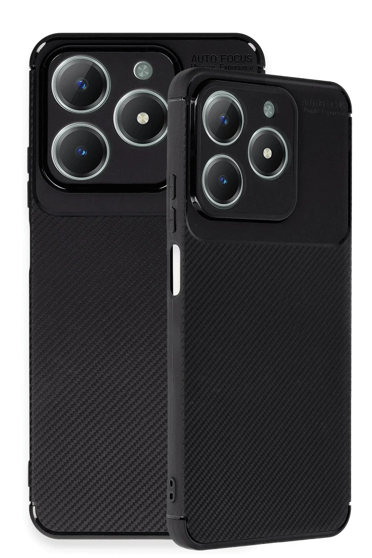 Newface Realme C61 Kılıf Auto Focus Karbon Kapak - Siyah