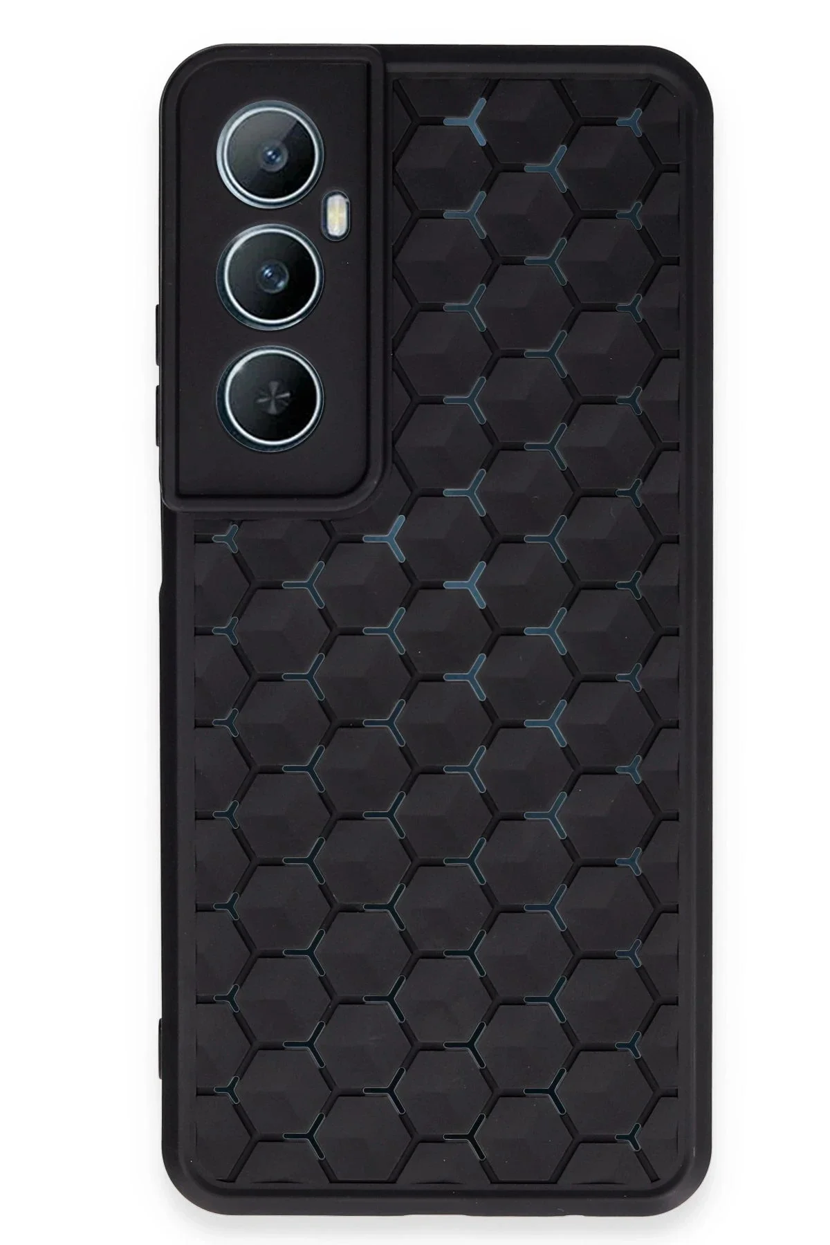 Newface Realme C65 Kılıf Petek Silikon Kapak - Siyah