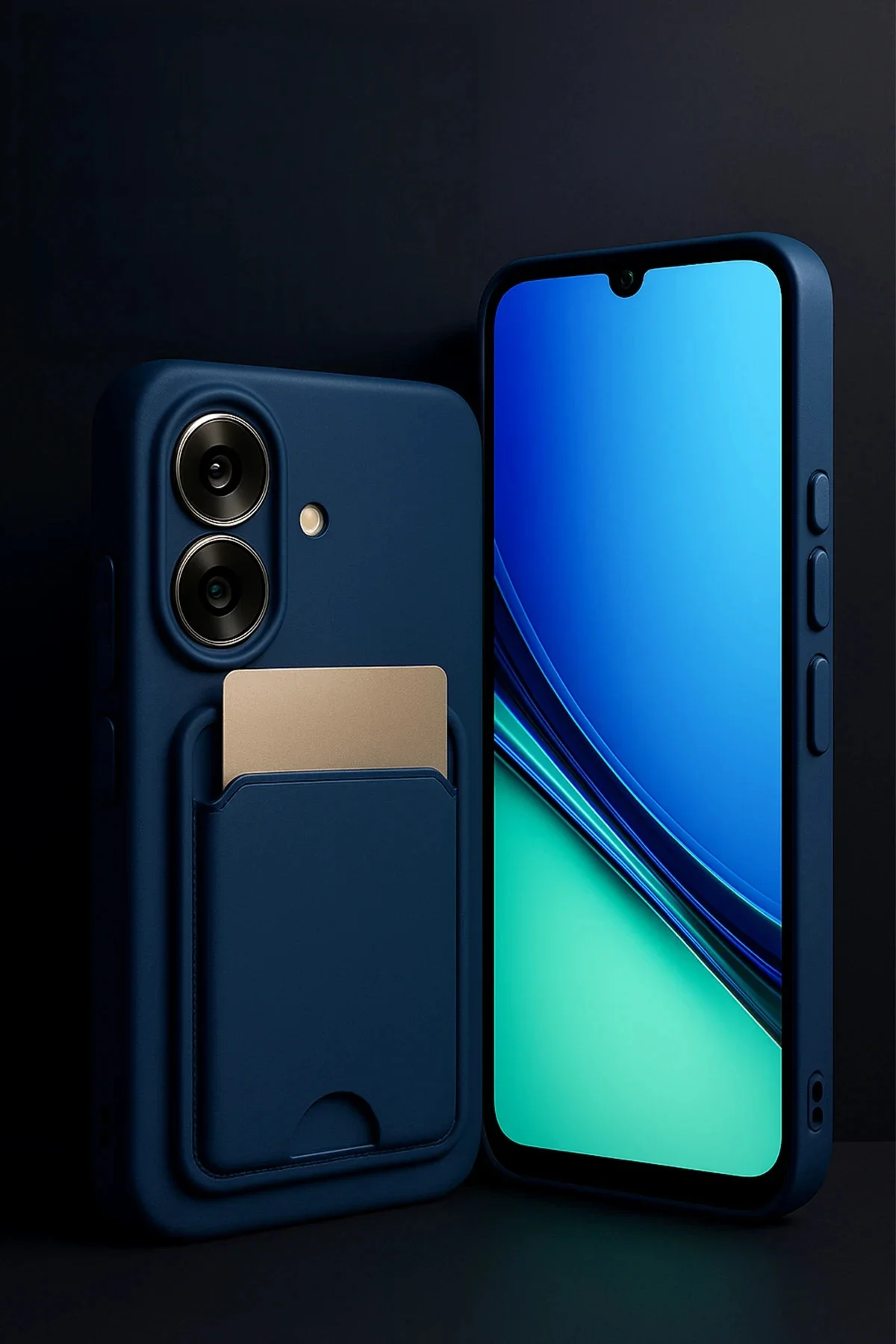 Newface Realme Note 60 Kelvin Kartvizitli Silikon - Lacivert